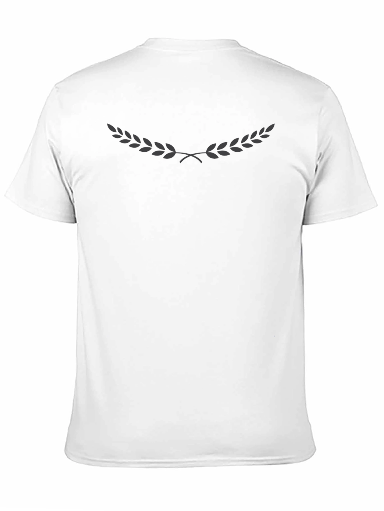 Black Men's Black Graphic Tee - Laurel Wreath Design view 11