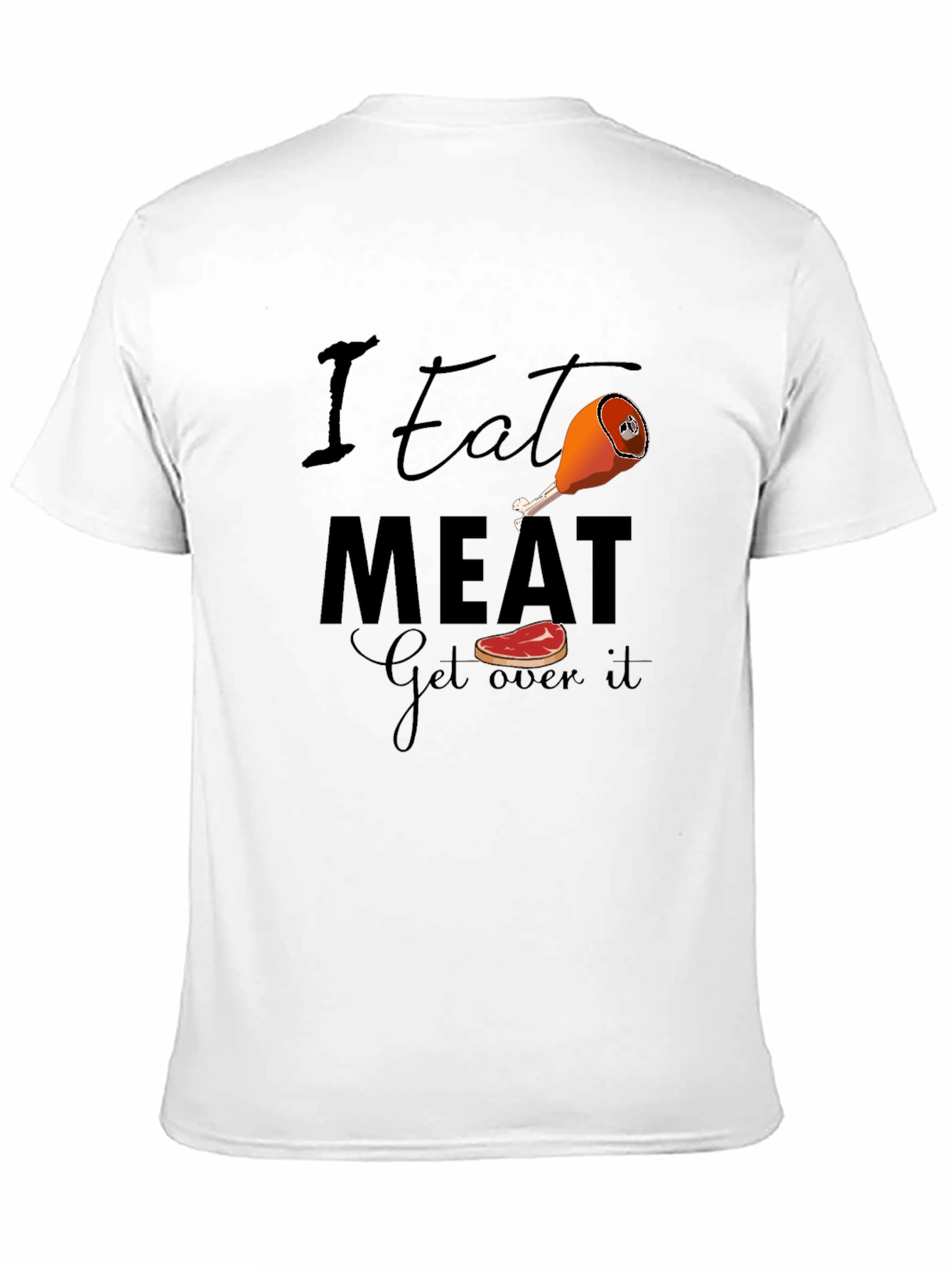Black I Eat Meat Graphic Tee - Funny Meat Lover T-Shirt view 11