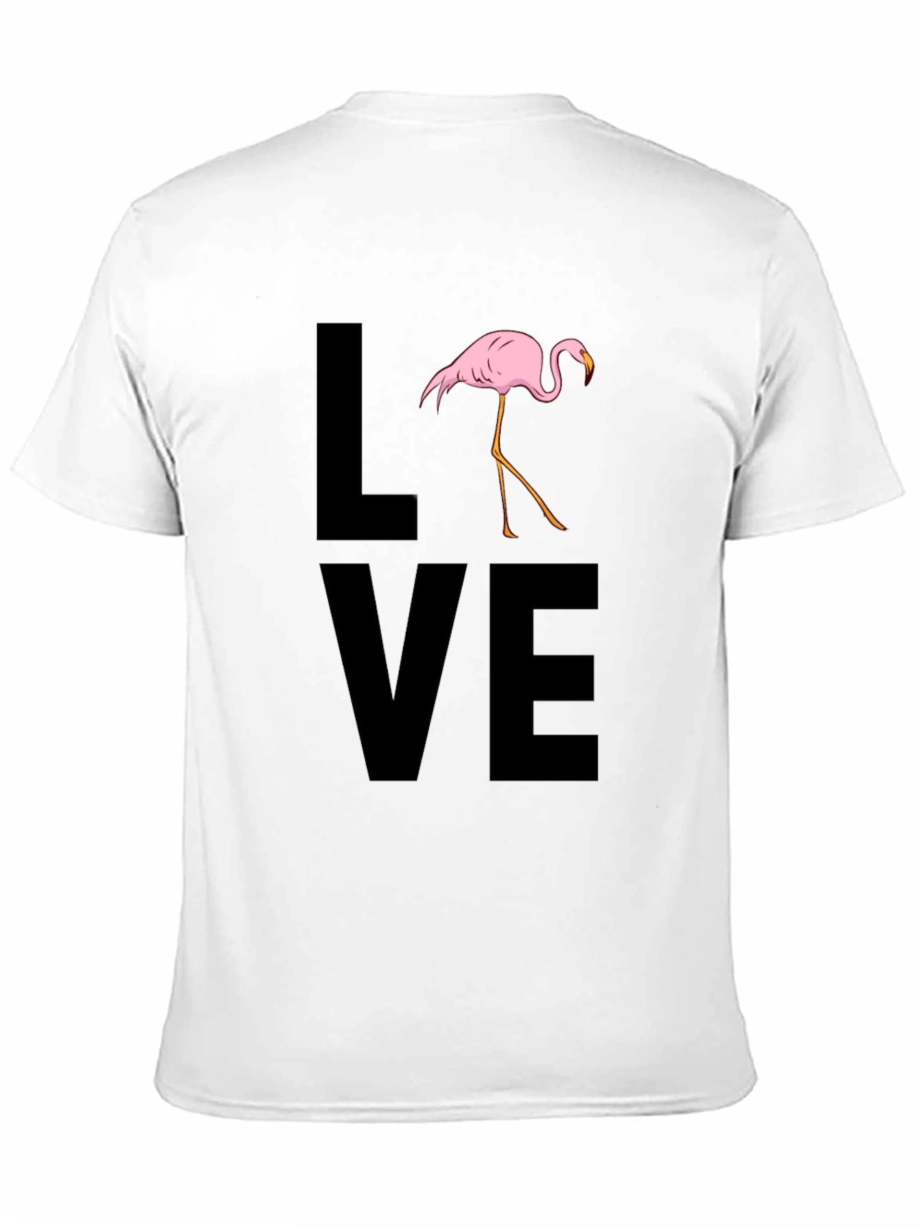 Black Flamingo LOVE Graphic T-Shirt - Black Casual Tee view 11