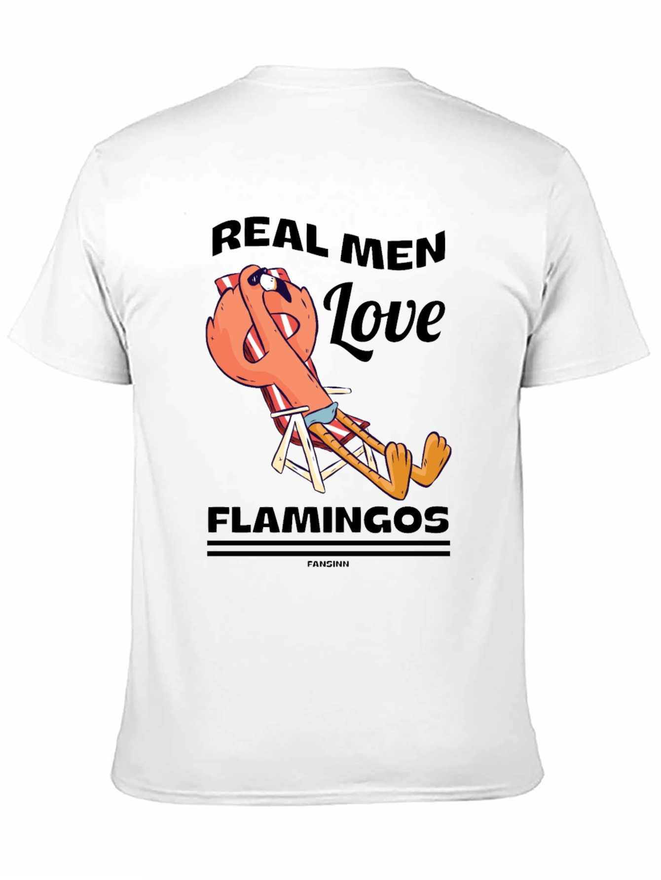 Black Real Men Love Flamingos T-Shirt view 11