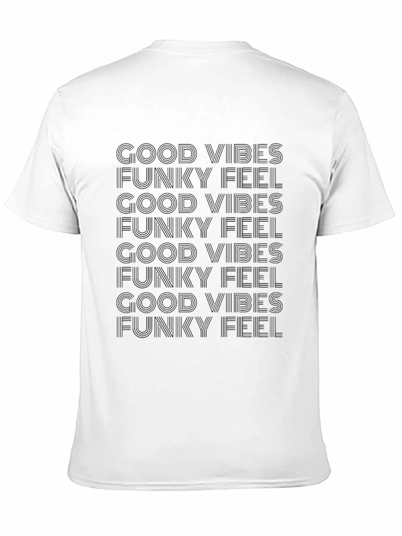 Black Good Vibes Funky Feel Black T-Shirt view 11