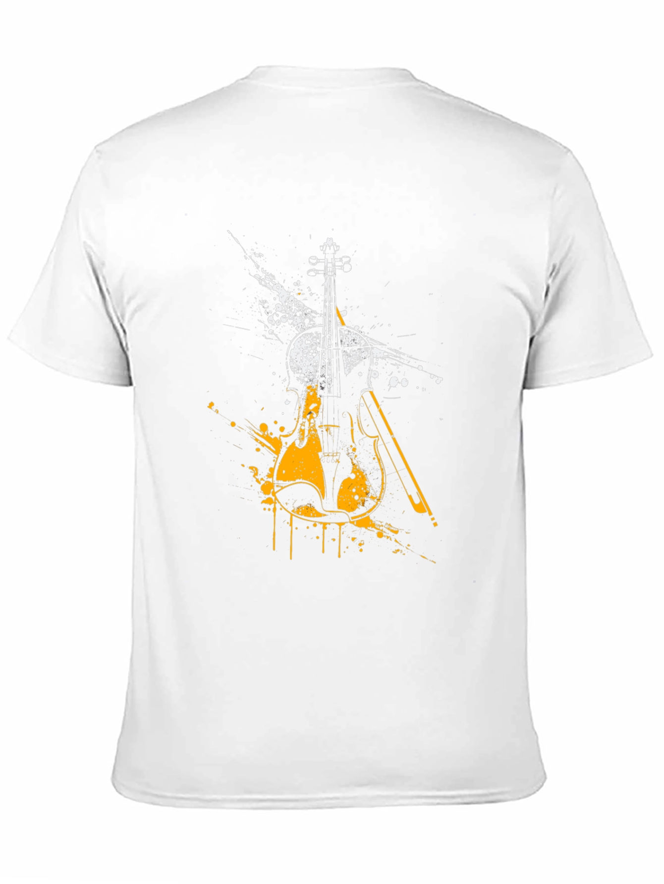 Black Abstract Violin Graphic Tee - Black view 11