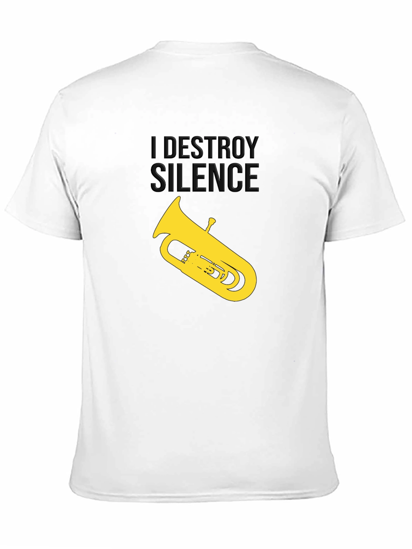 Black I Destroy Silence Tuba Graphic Tee view 11