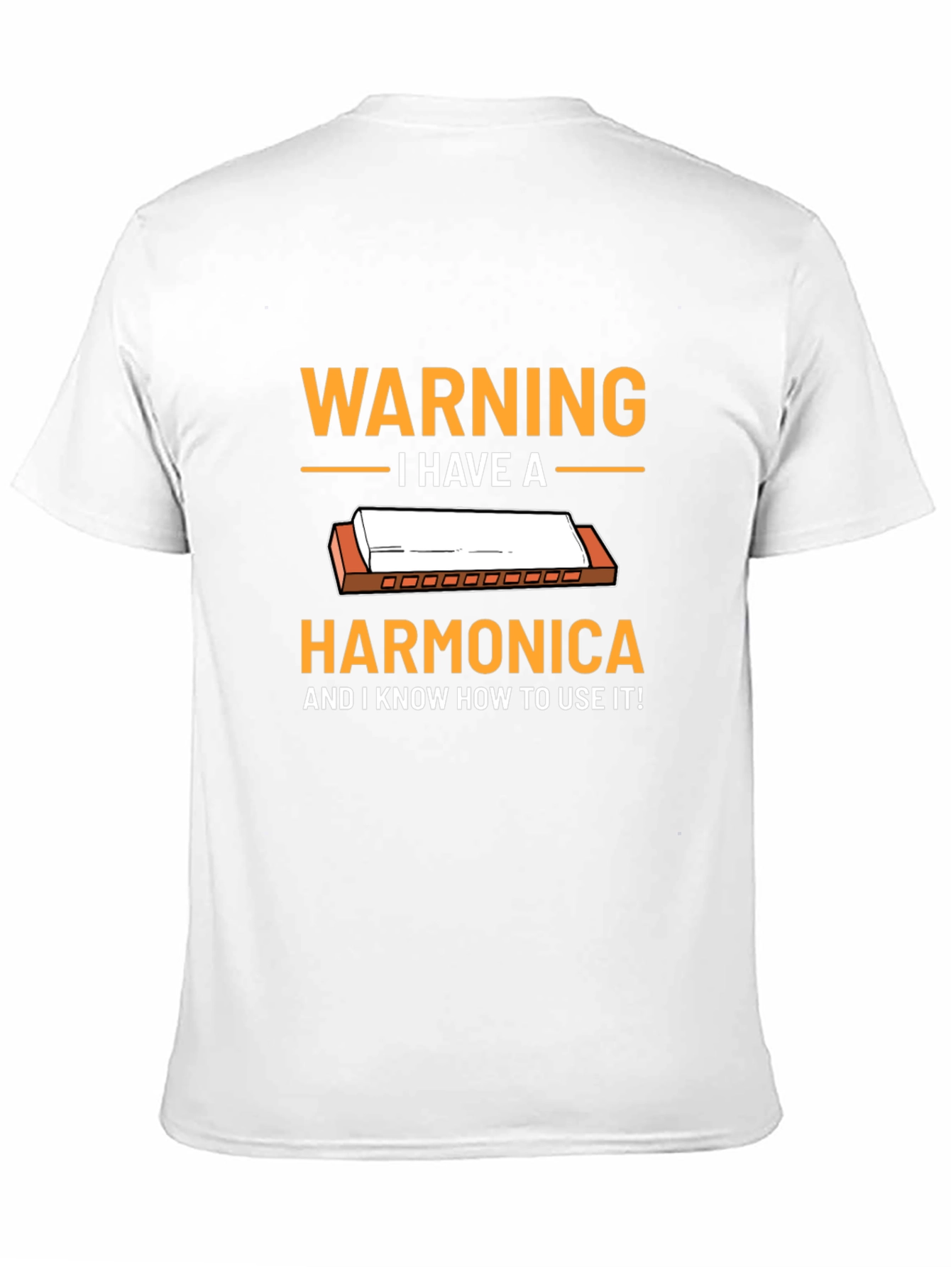 Black Warning: I Have a Harmonica T-Shirt - Musician Tee view 11
