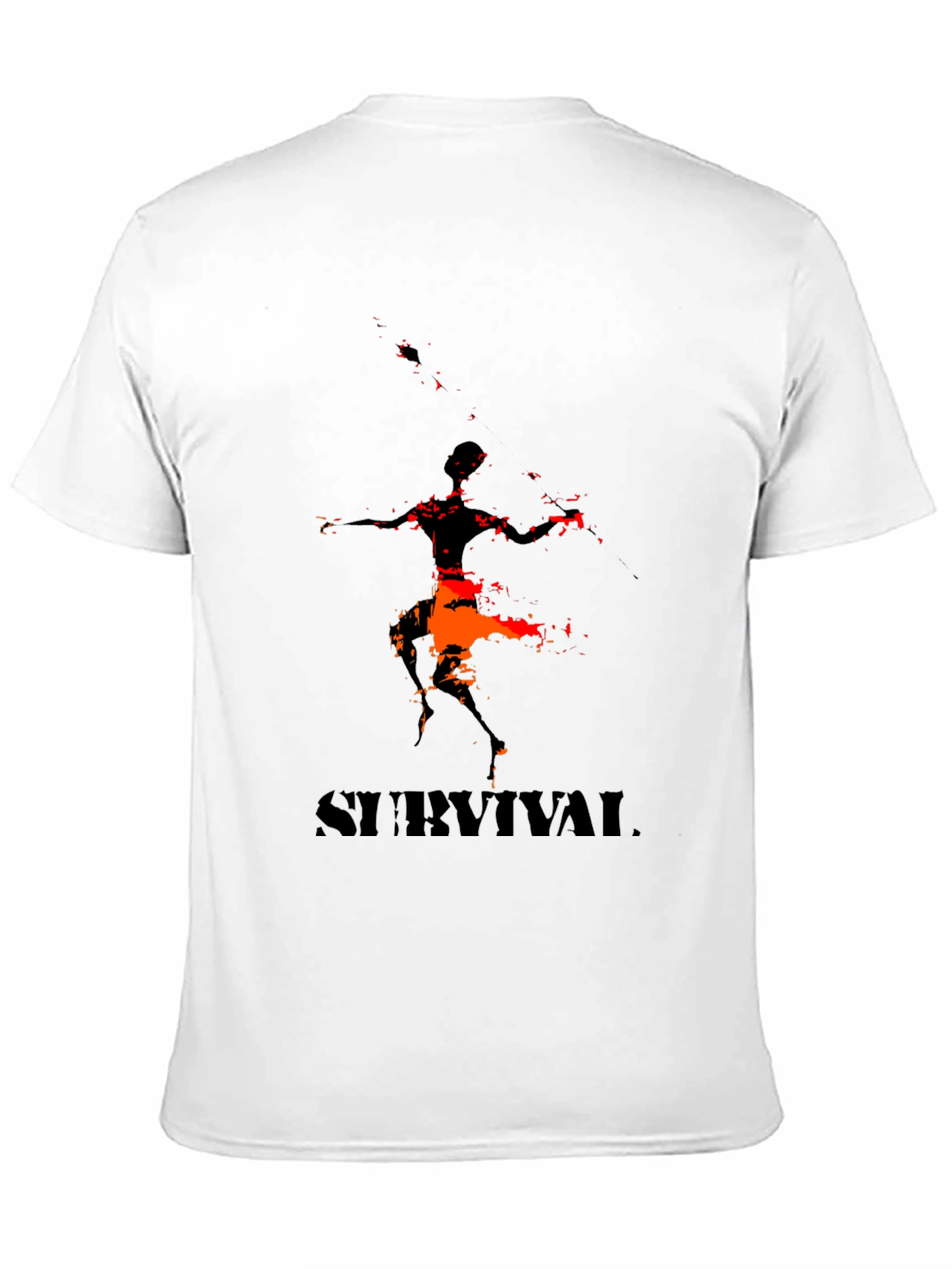 Black Survival Graphic Tee - Men's Black T-Shirt view 11