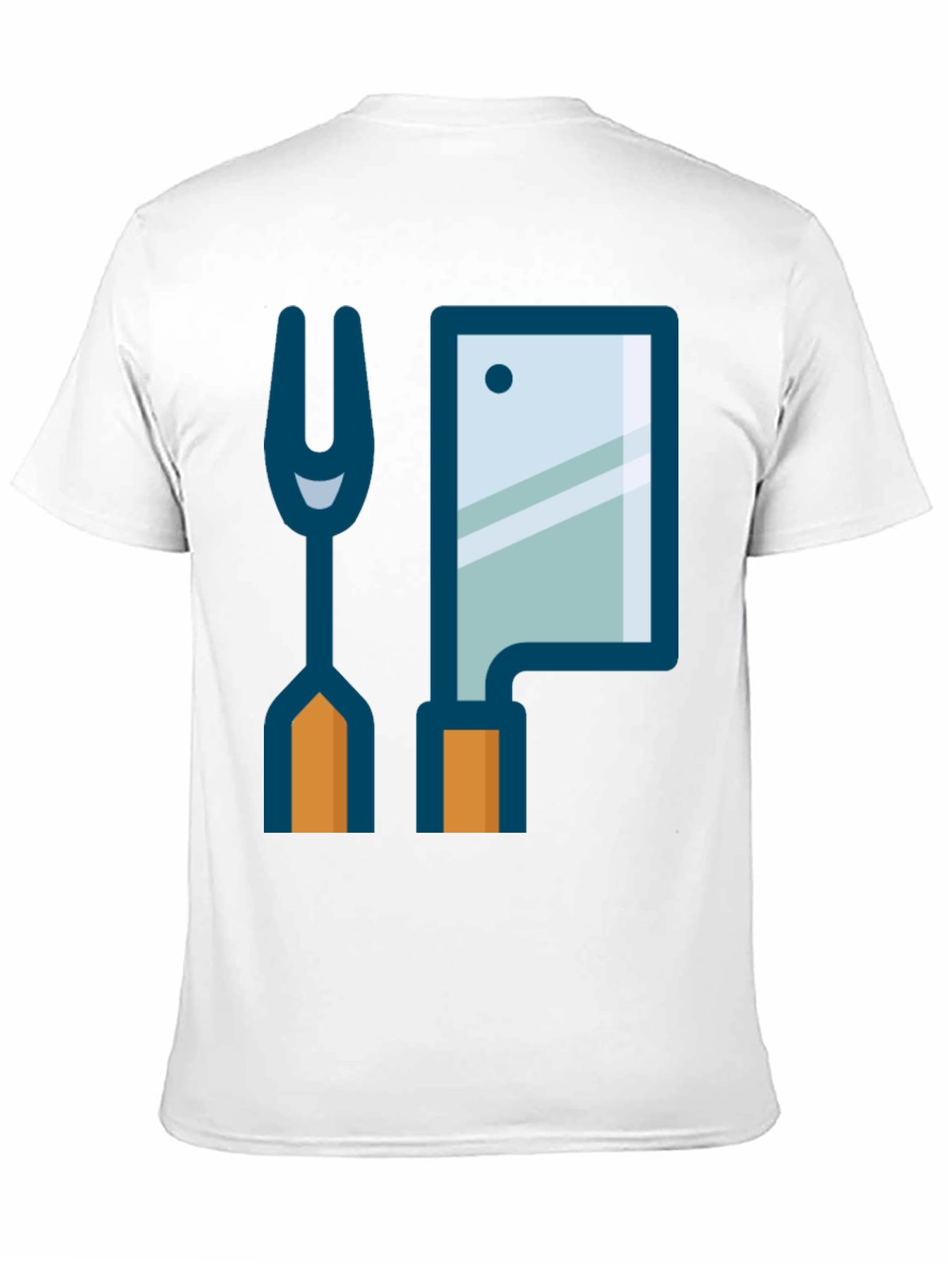 Black Butcher Fork & Cleaver Graphic Tee - Black view 11