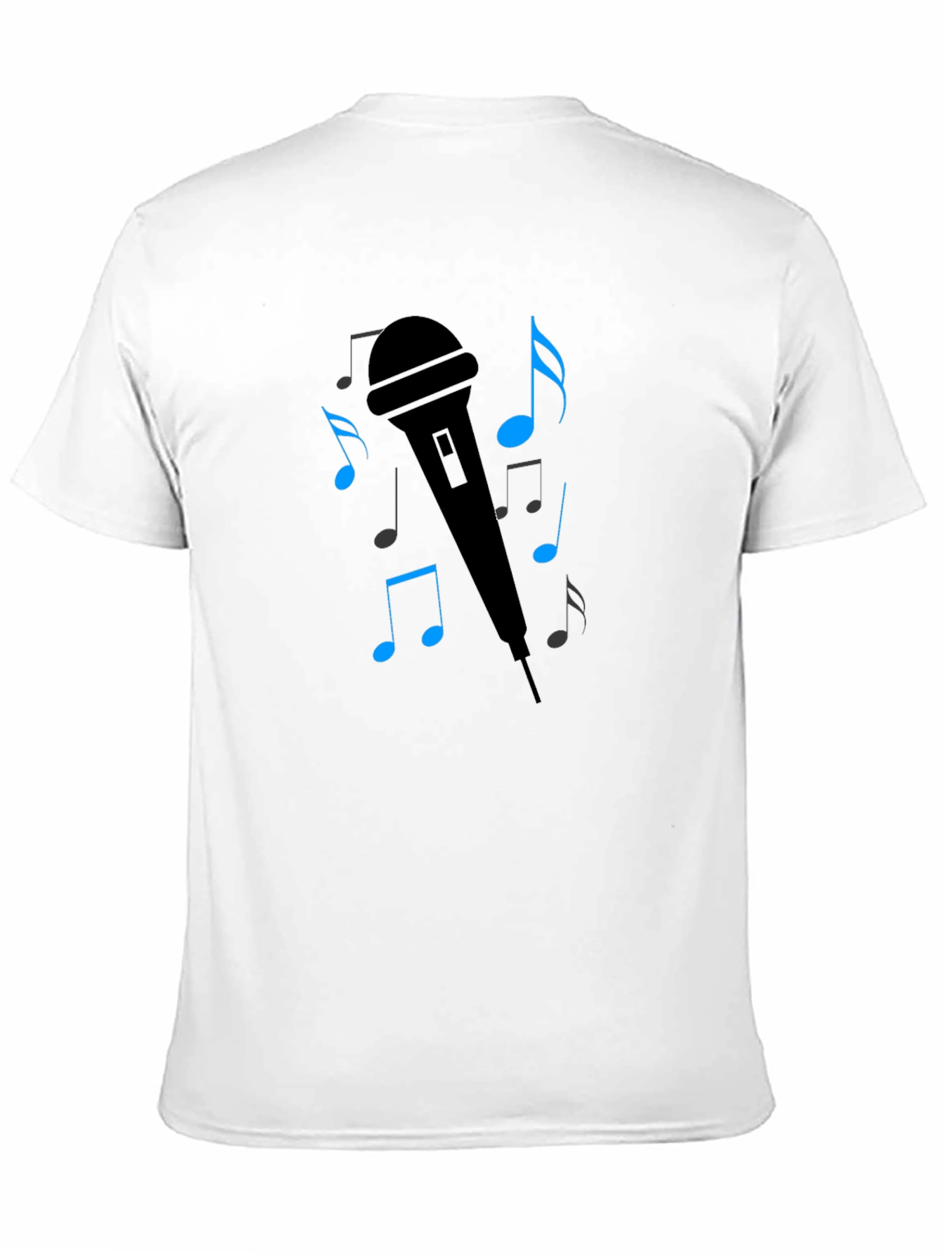 Black Singer's Mic Graphic Tee - Black T-Shirt view 11