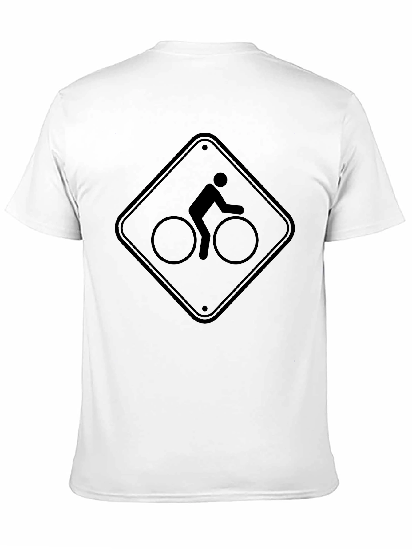 Black Bicycle Sign Graphic Tee - Black Cotton Comfort view 11
