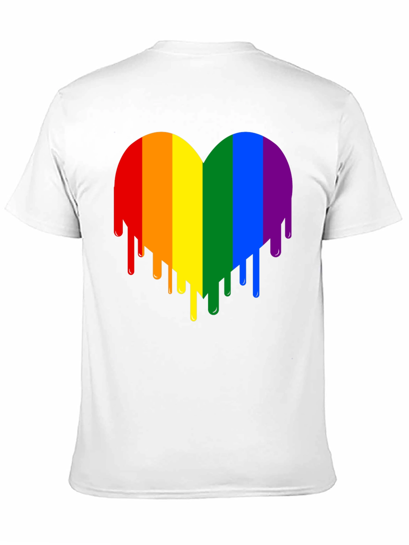 Black Rainbow Heart Drip Graphic Tee view 11