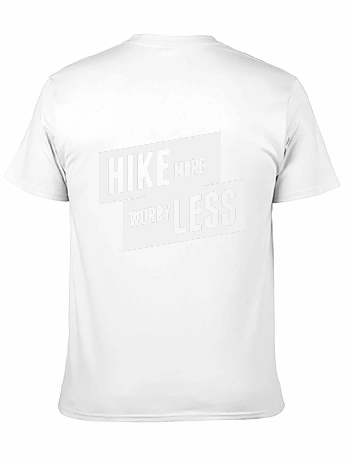 Black Hike More Worry Less T-Shirt - Outdoor Adventure Tee view 11