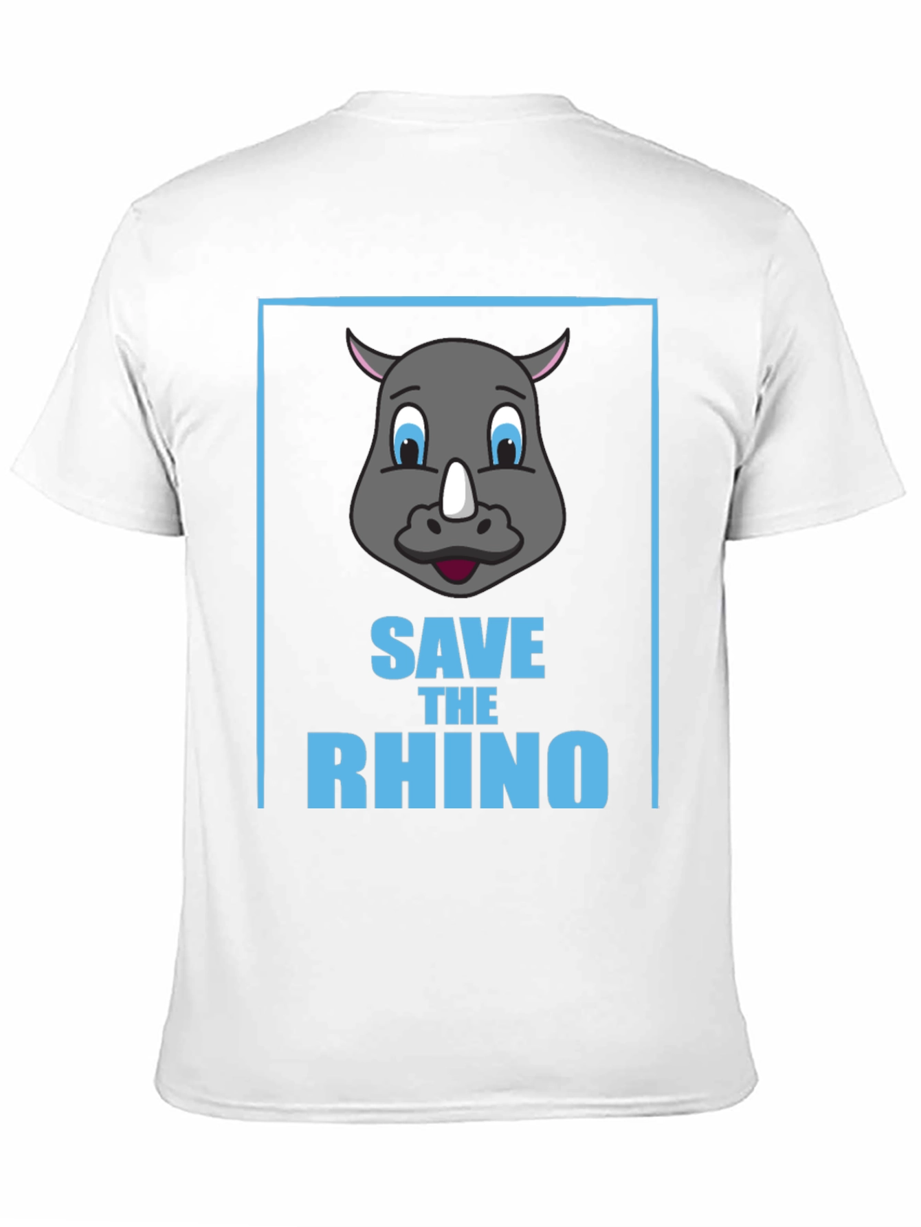 Black Save the Rhino Graphic Tee - Black Cotton T-Shirt view 11