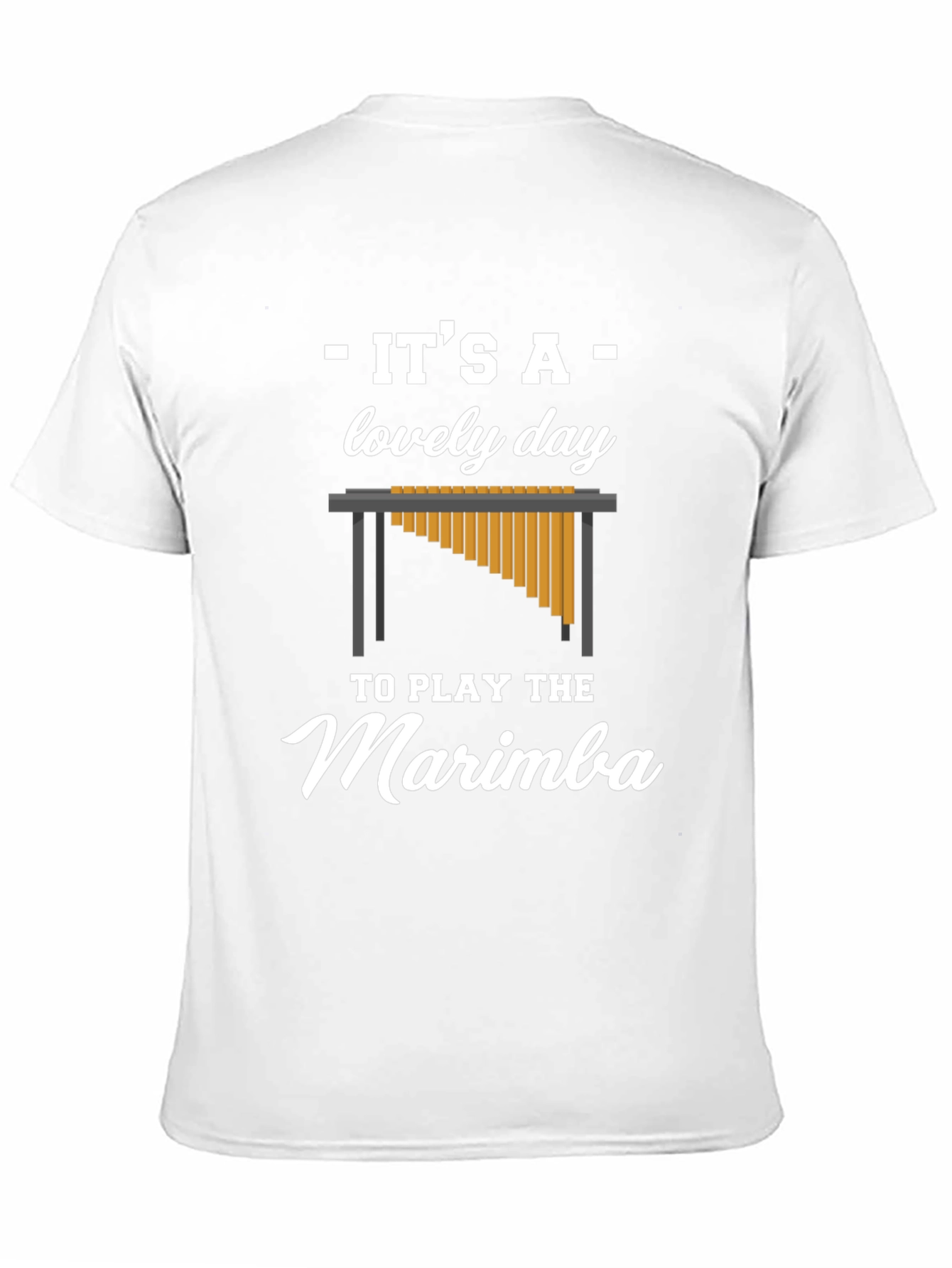 Black It's a Lovely Day to Play the Marimba T-Shirt view 11