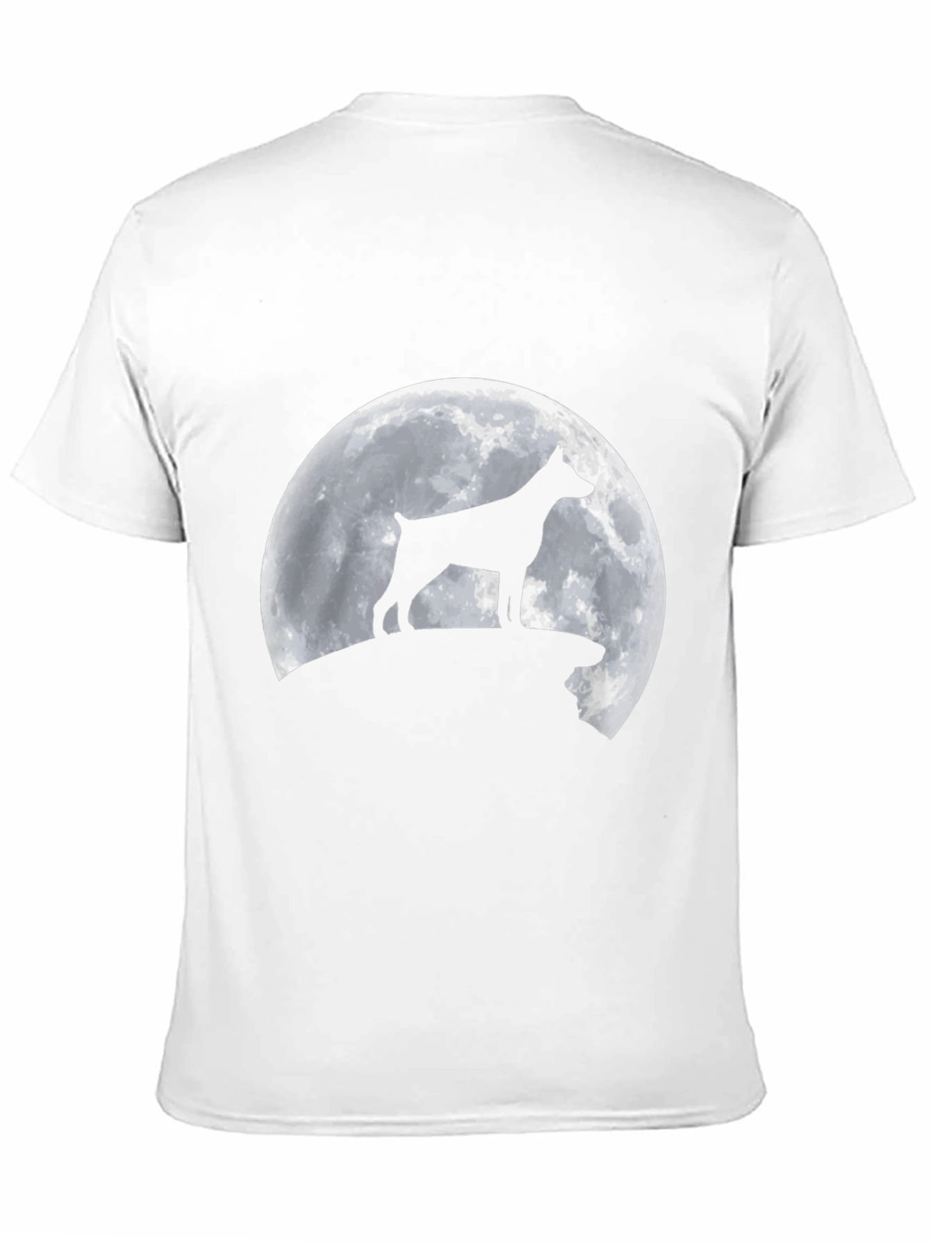 Black Dog Silhouette Moon T-Shirt view 11