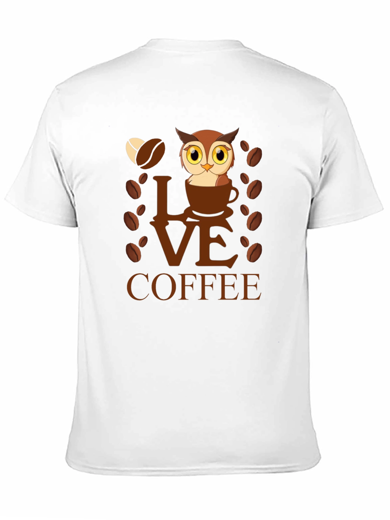 Black Owl Love Coffee Graphic T-Shirt view 11