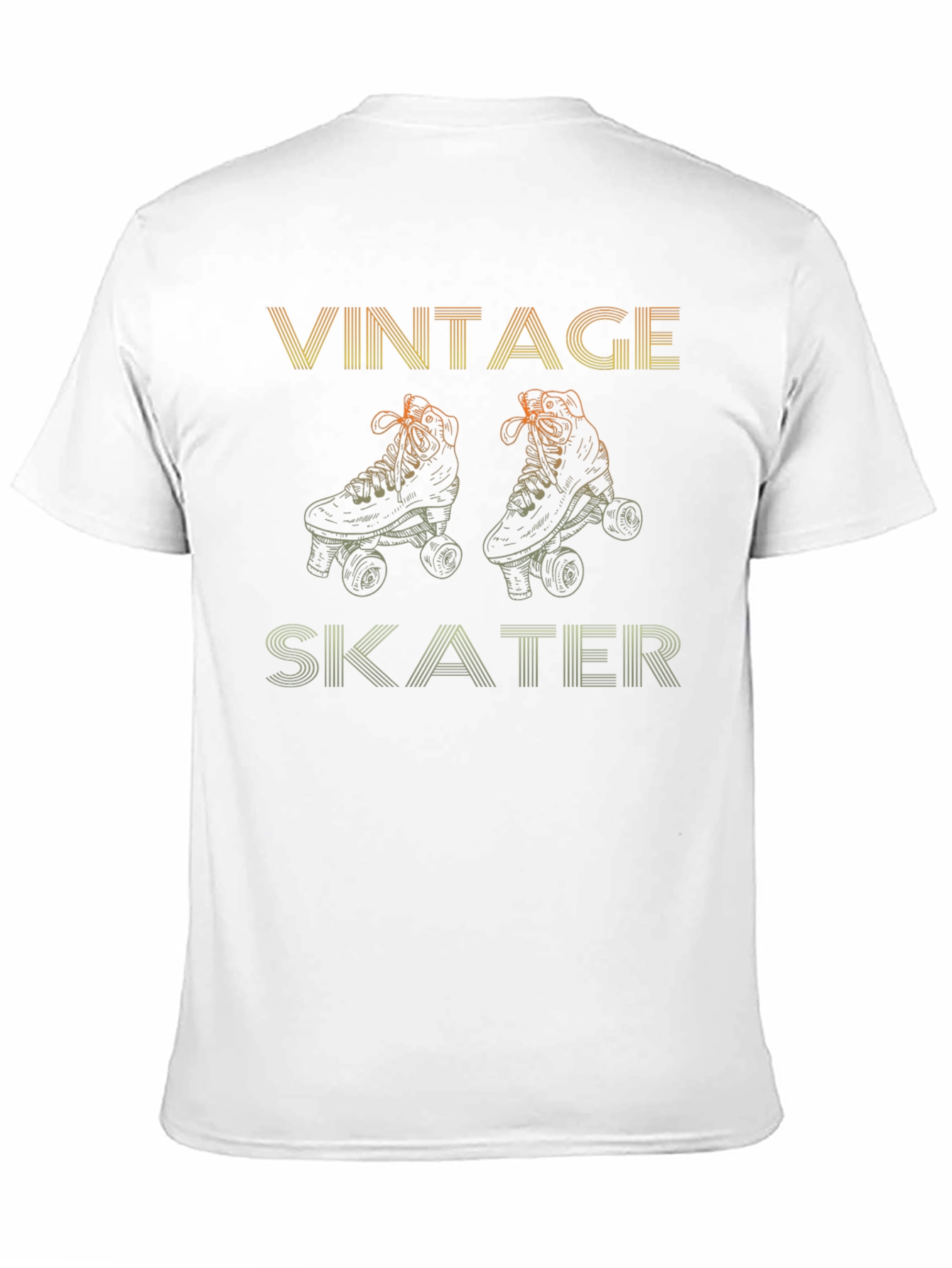 Black Vintage Skater T-Shirt - Retro Roller Skate Design view 11