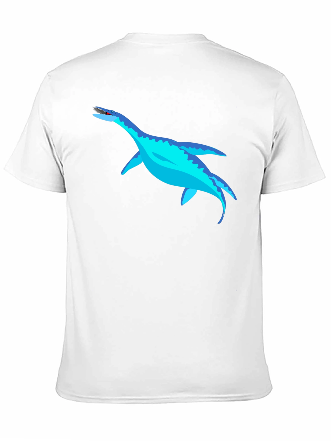 Black Cool Plesiosaur Graphic Tee - Black Cotton T-Shirt view 11