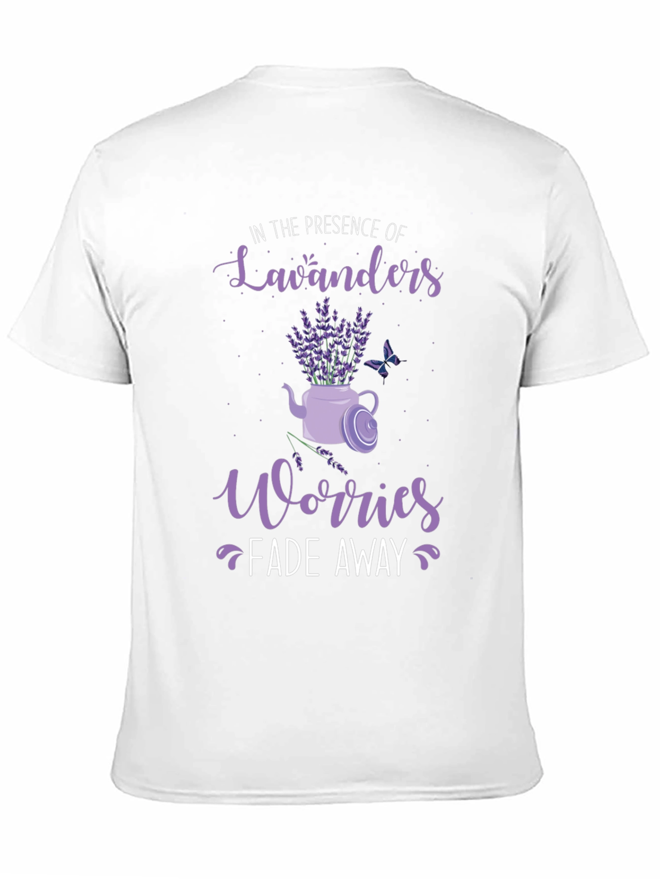 Black Lavender Lovers Tee: Worries Fade Away view 11