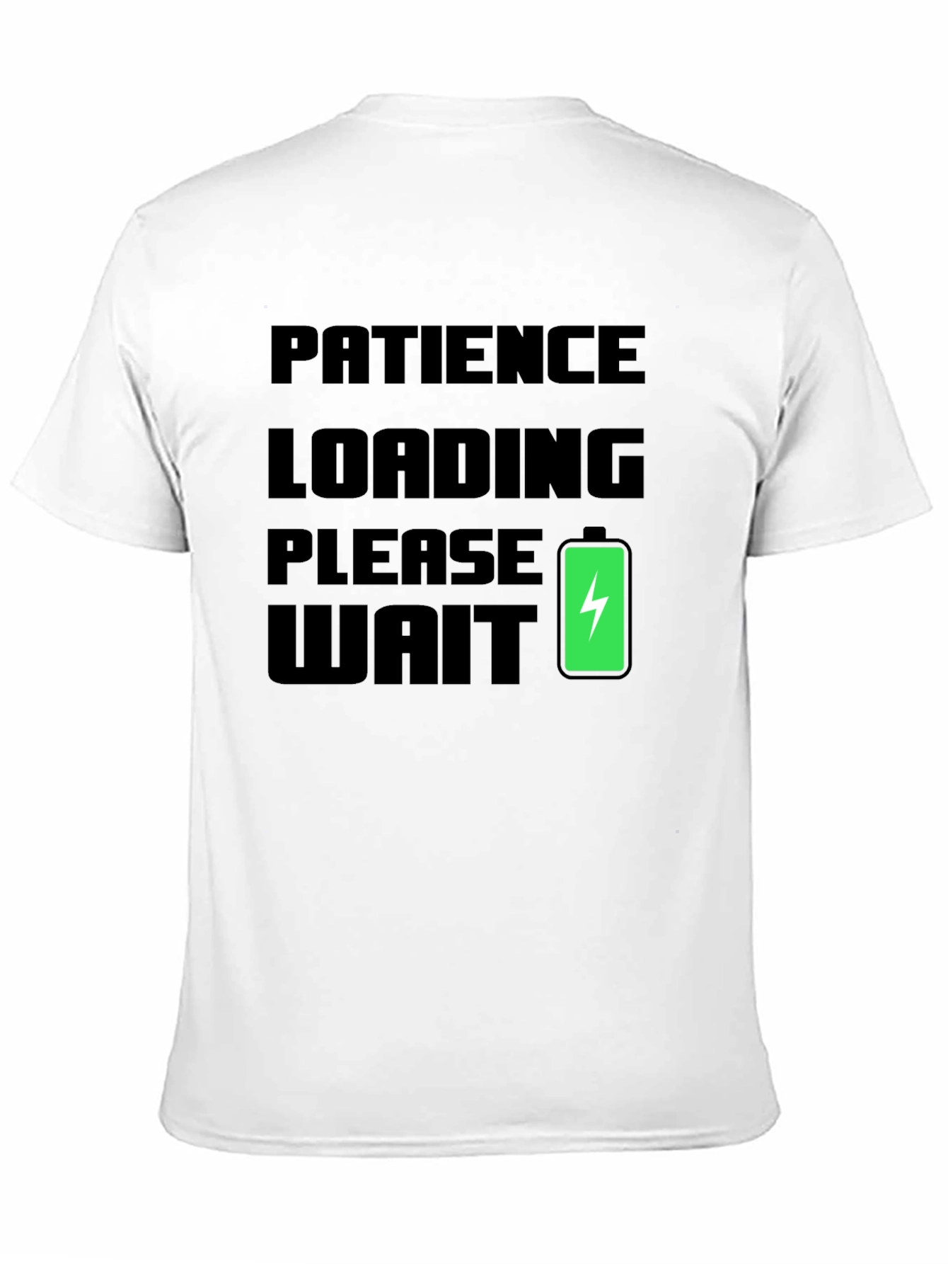 Black Patience Loading Funny Graphic Tee view 11