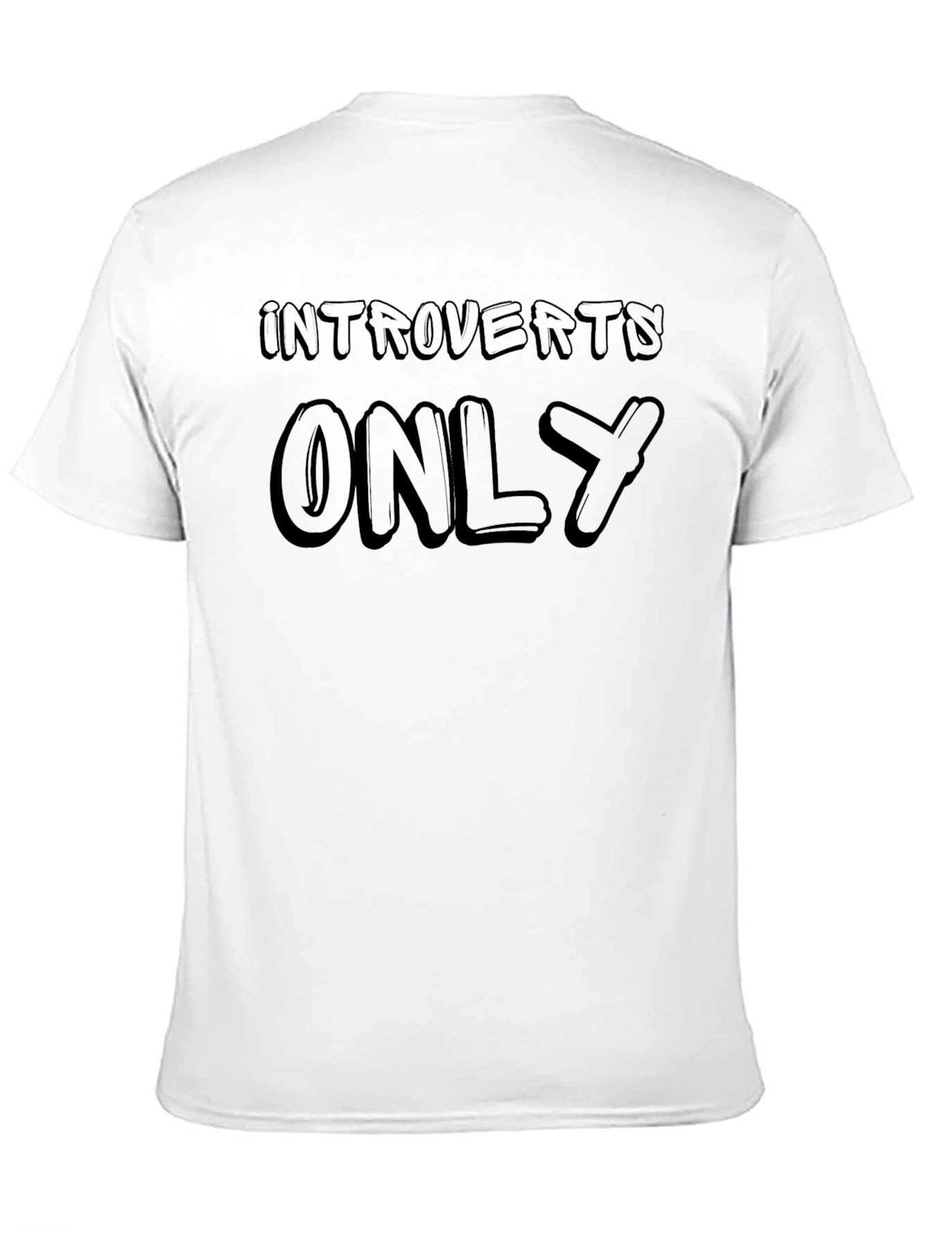 Black Introverts Only Graphic T-Shirt view 11