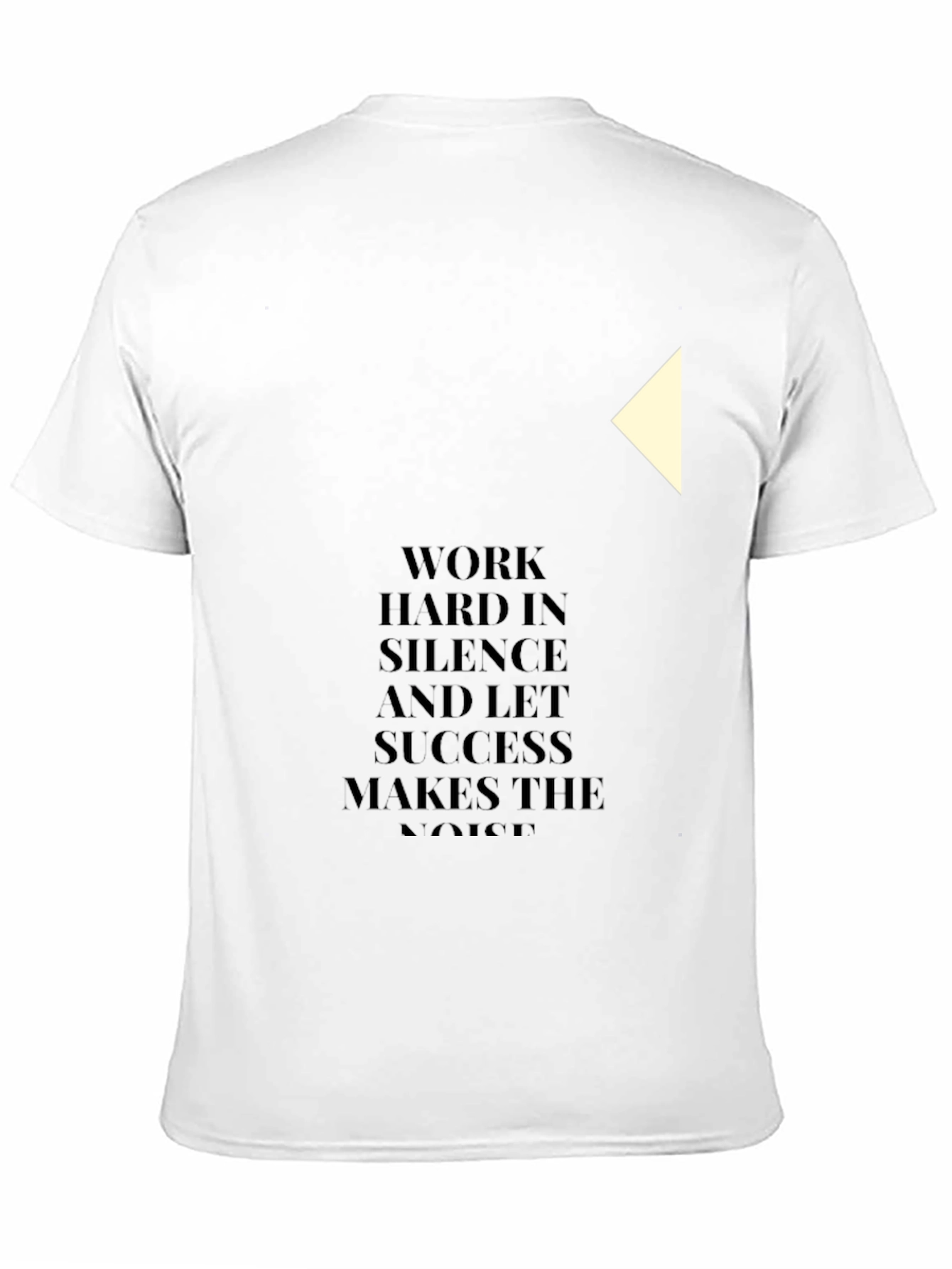 Black Motivational Black T-Shirt - Work Hard in Silence view 11
