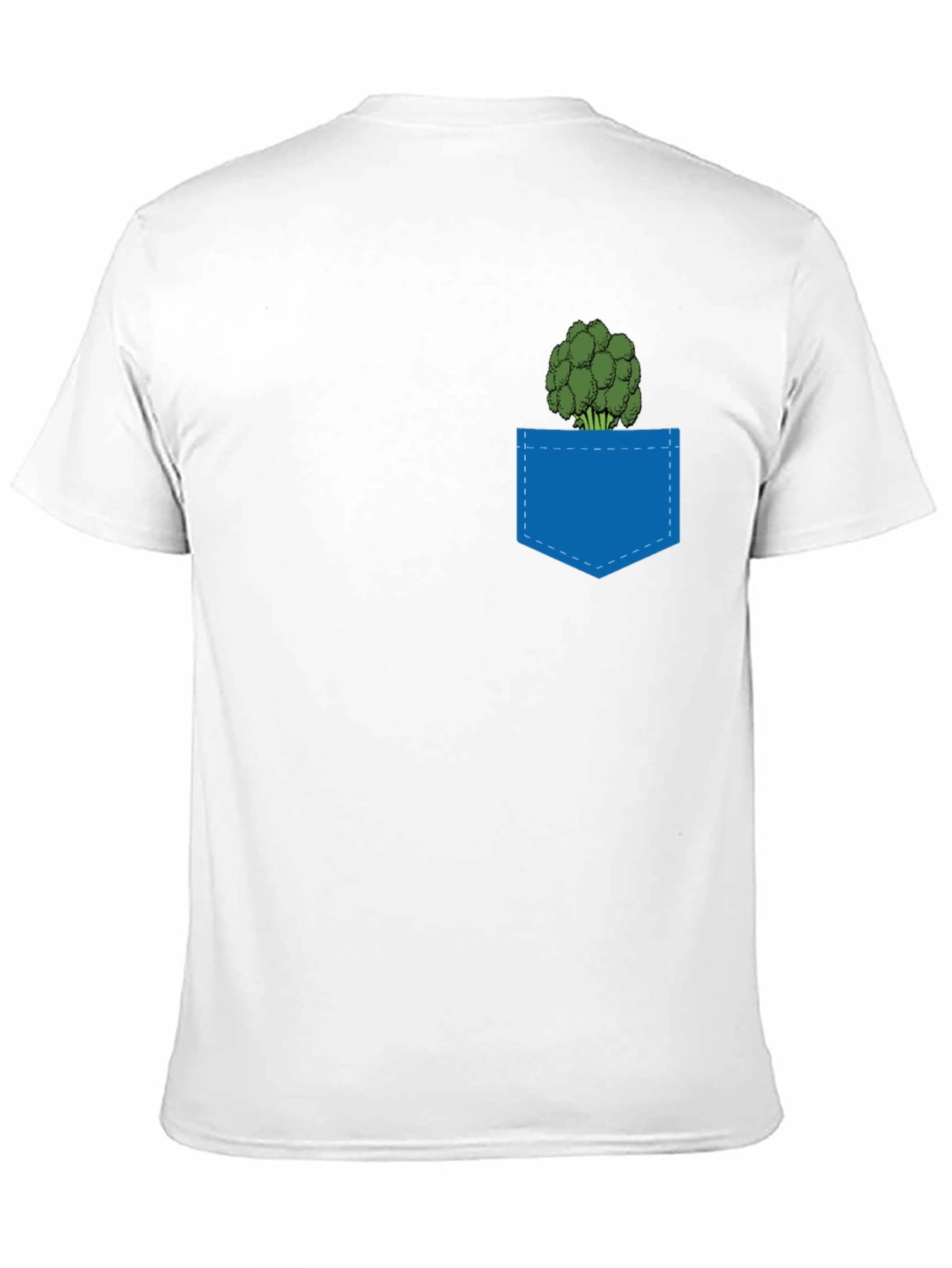 Black Broccoli Pocket T-Shirt - Quirky Graphic Tee view 11