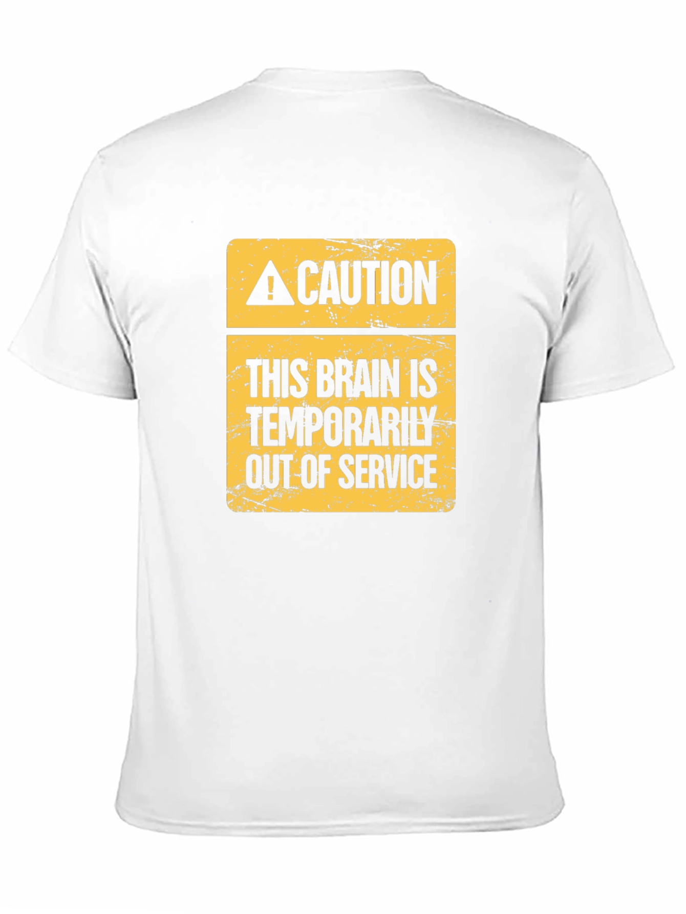 Black Caution: Brain Out of Service Funny T-Shirt view 11