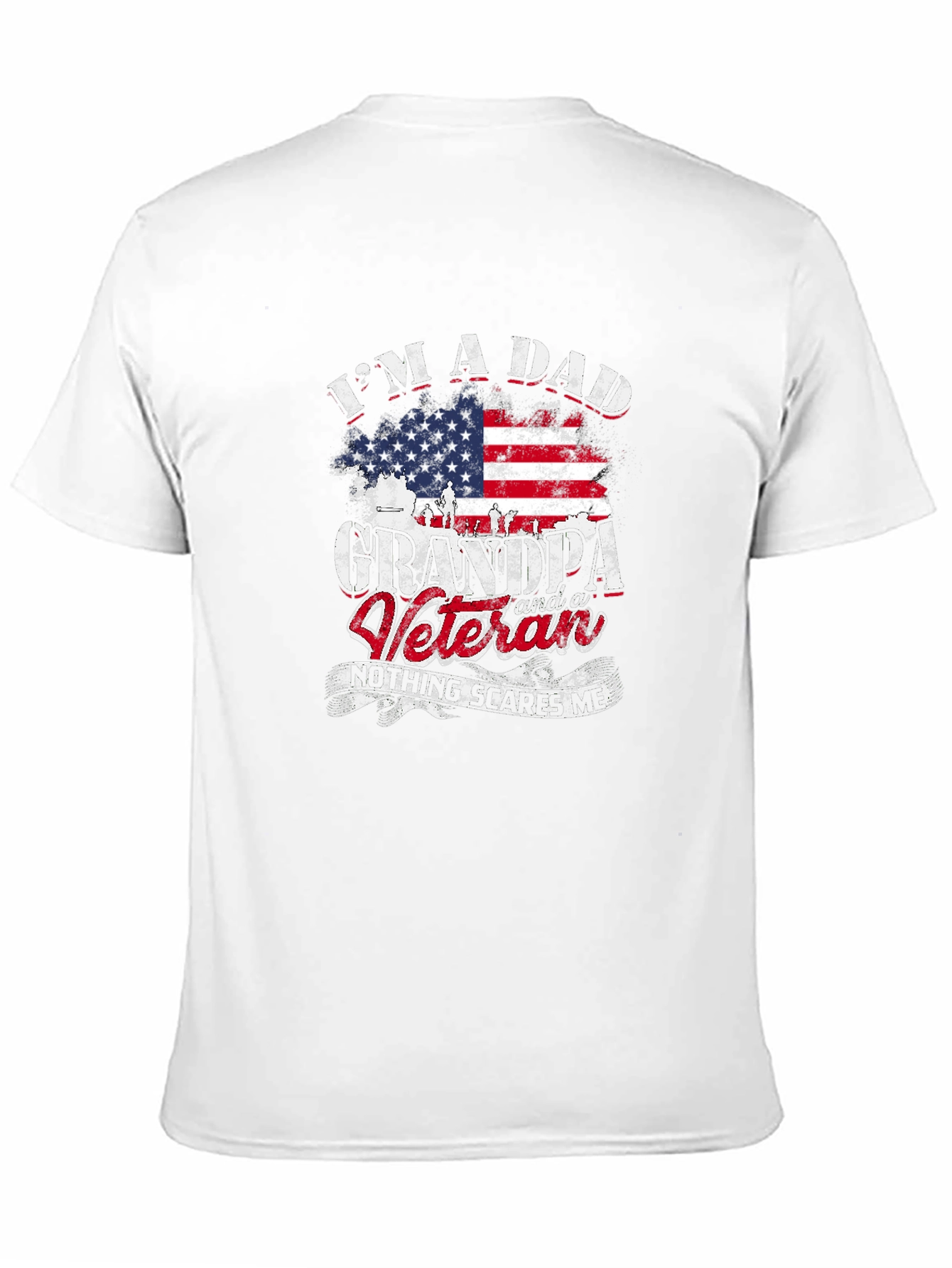 Black Dad Grandpa Veteran Graphic T-Shirt view 11