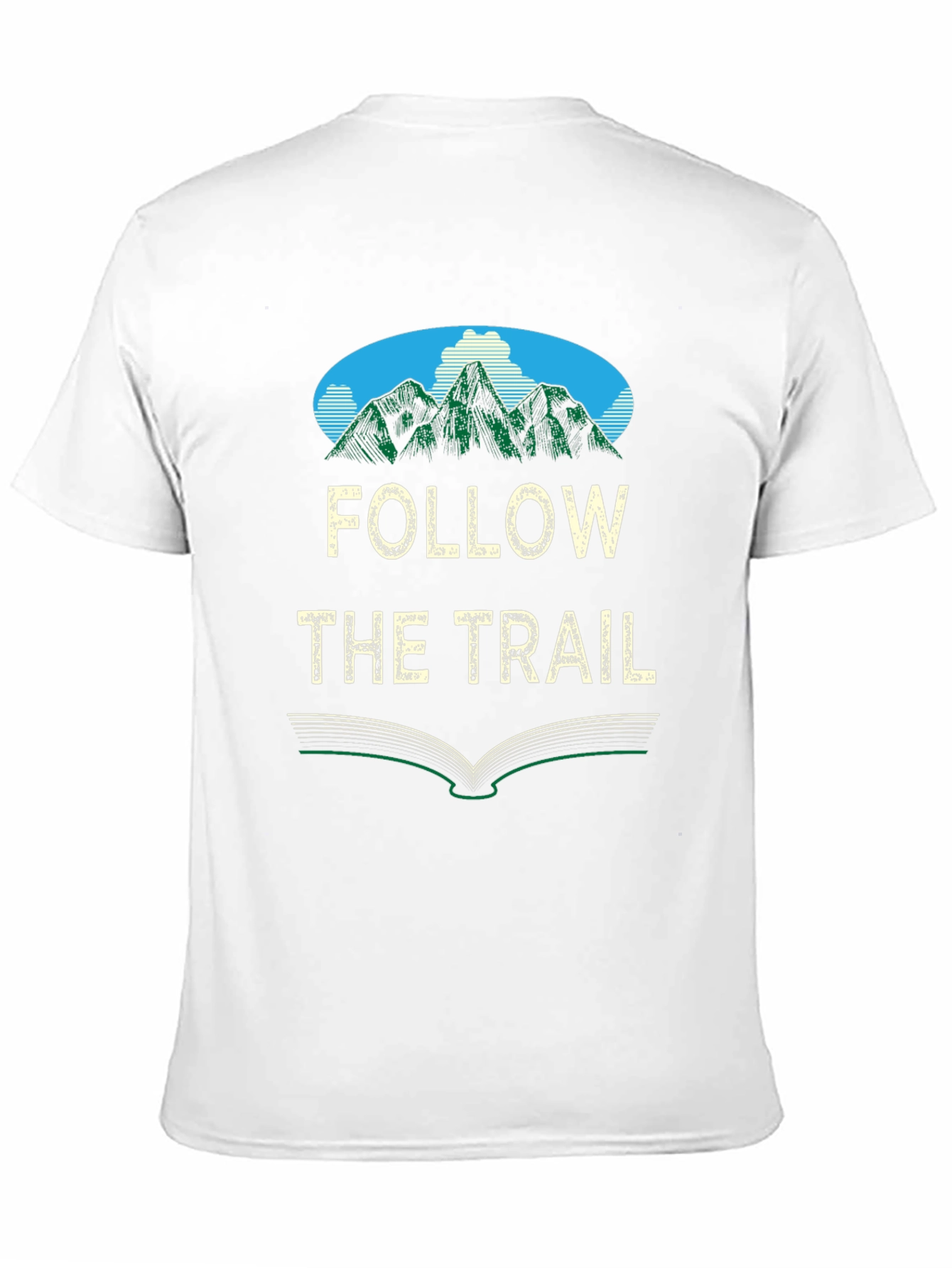 Black Follow the Trail Mountain Graphic T-Shirt view 11