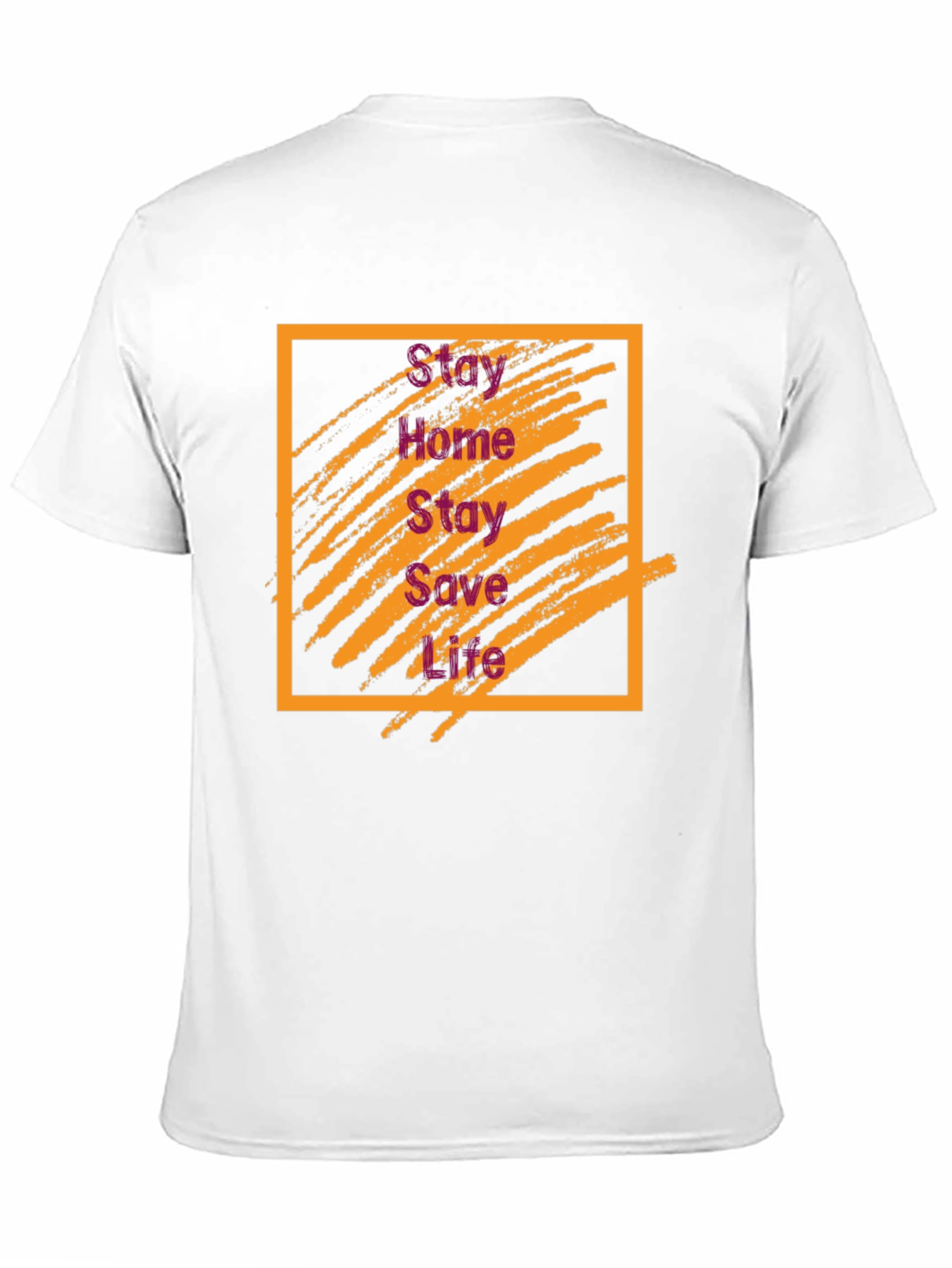 Black Stay Home Stay Safe Graphic Tee view 11