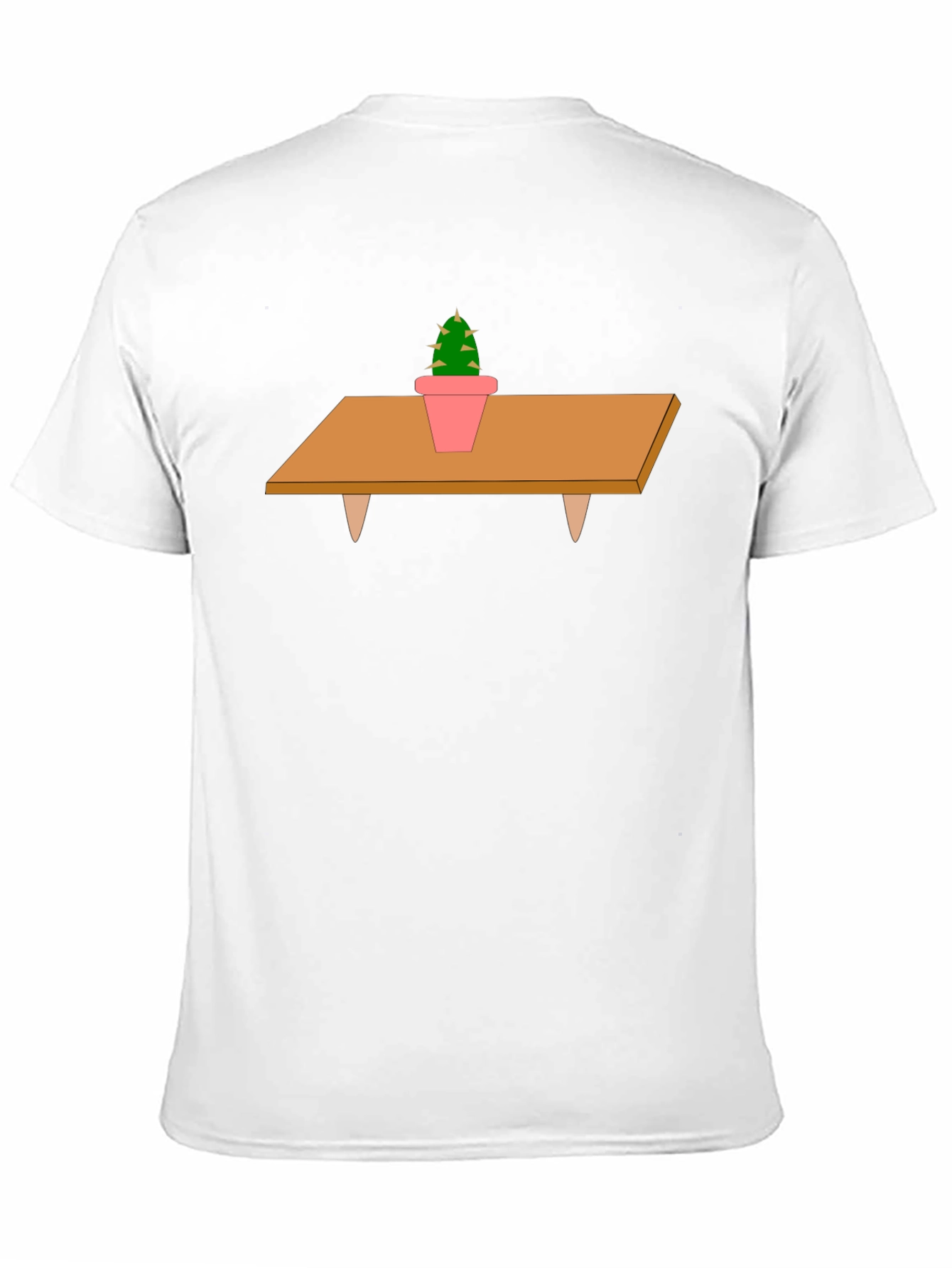 Black Cactus on Table Graphic T-Shirt - Unique Print Tee view 11