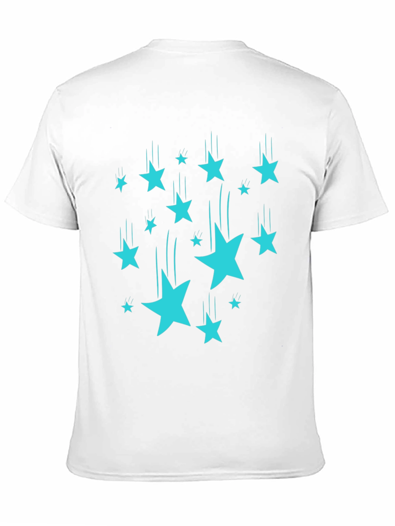 Black Starfall Tee - Black Cotton Graphic T-Shirt view 11