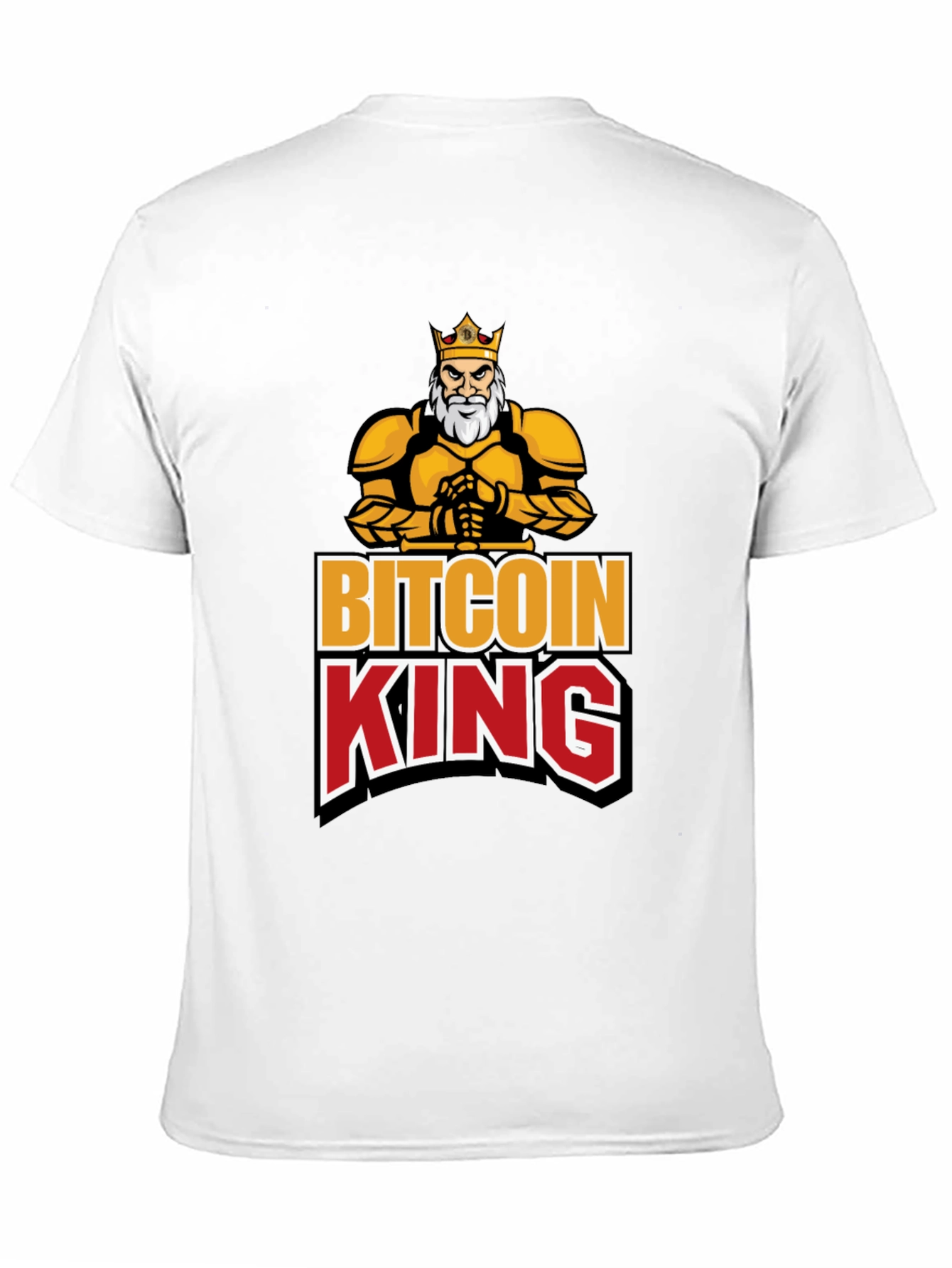 Black Bitcoin King Black Graphic T-Shirt view 11