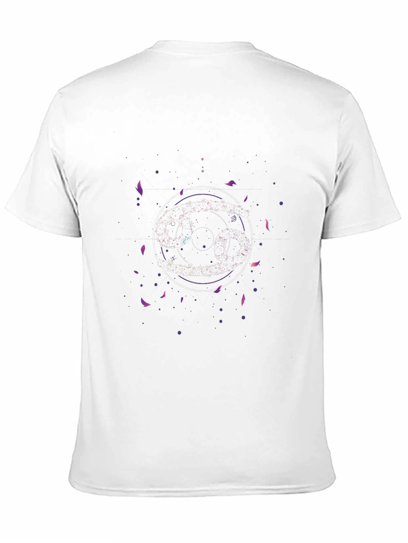 Cosmic Circle Graphic Black Tee - 11