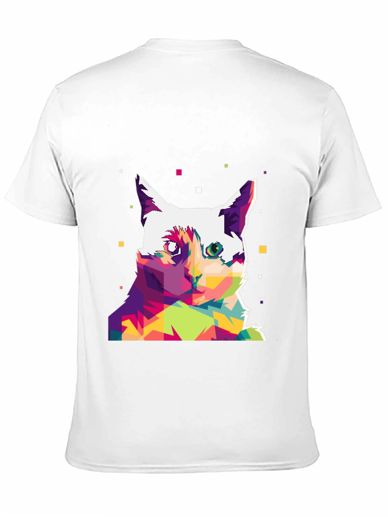 Black Abstract Cat Art Graphic Tee view 11