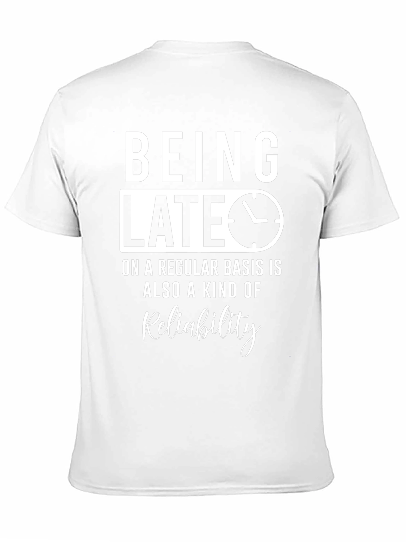Black Being Late Reliability Graphic Tee view 11