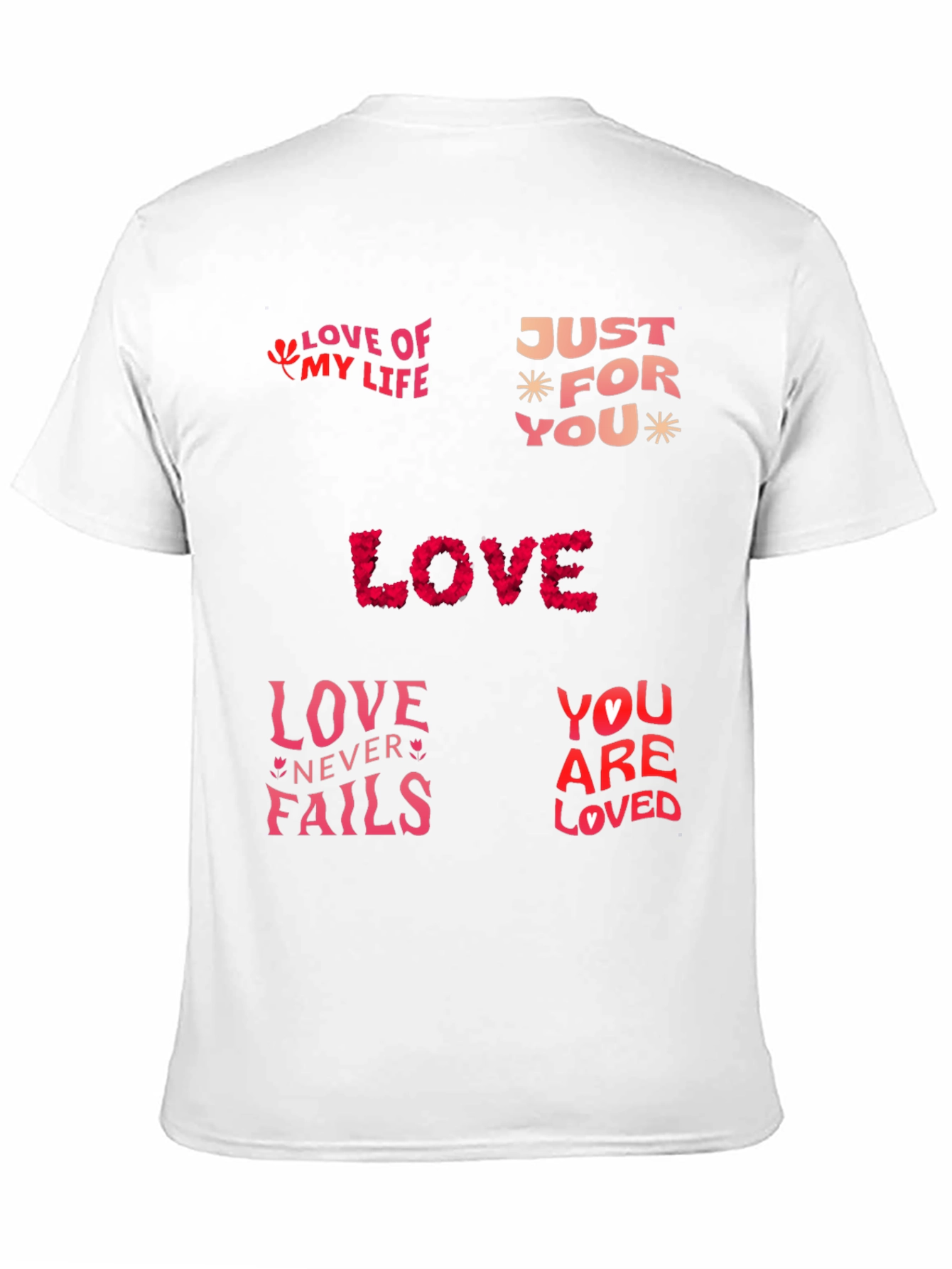 Black Love Themed Graphic Print T-Shirt view 11