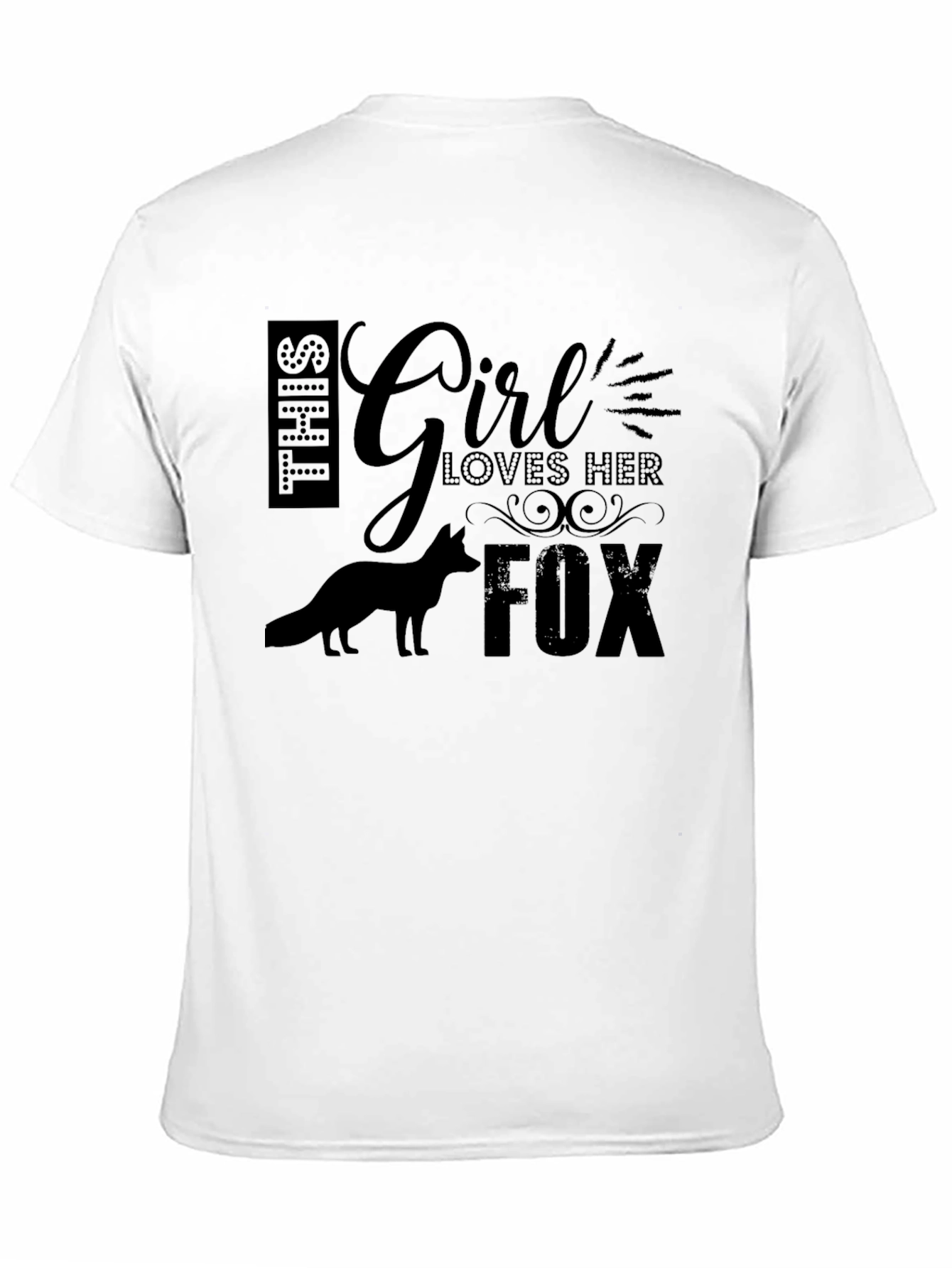 Black Girl Loves Her Fox Black T-Shirt view 11