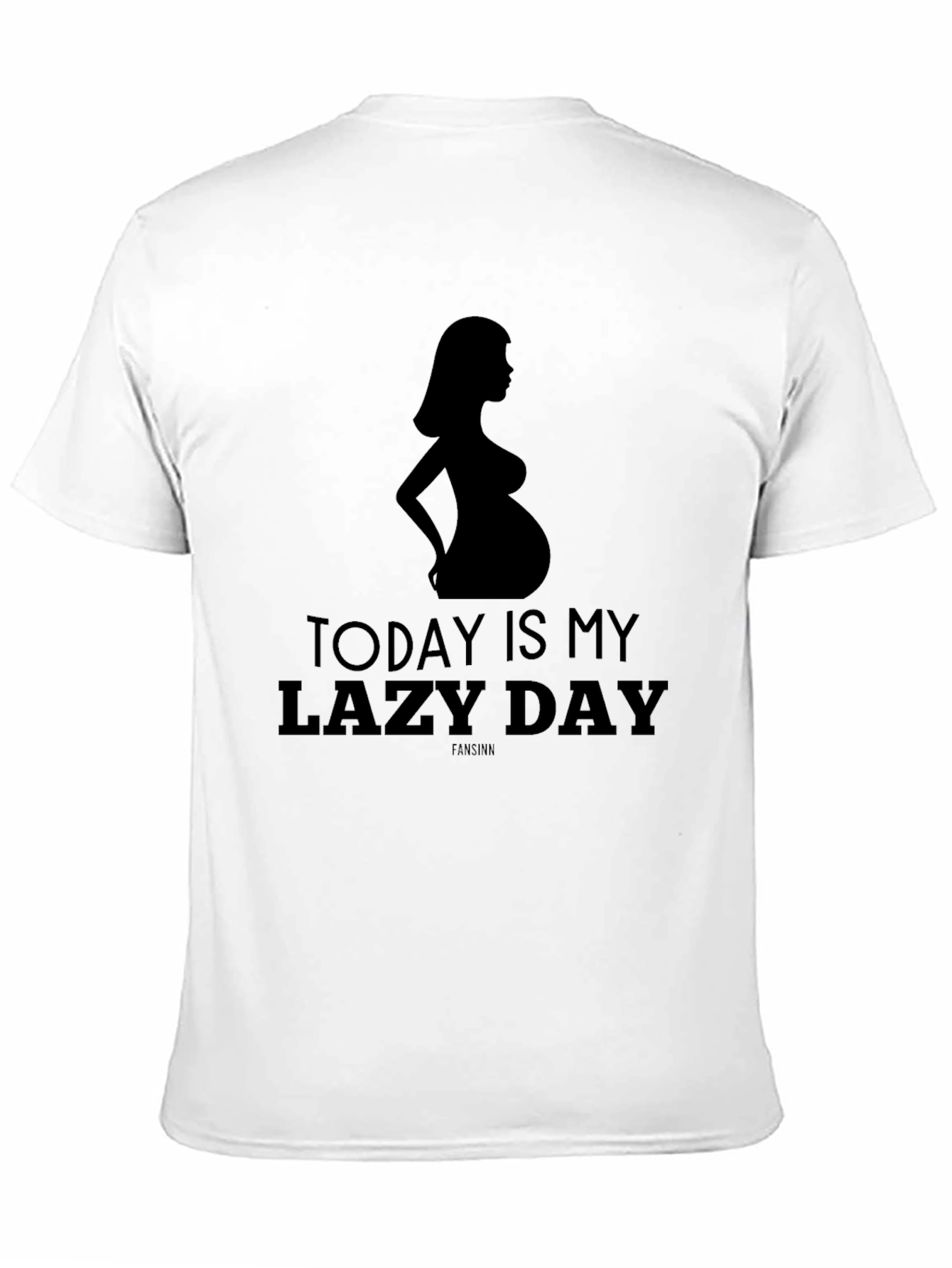 Black Funny Pregnancy Lazy Day T-Shirt for Mom view 11