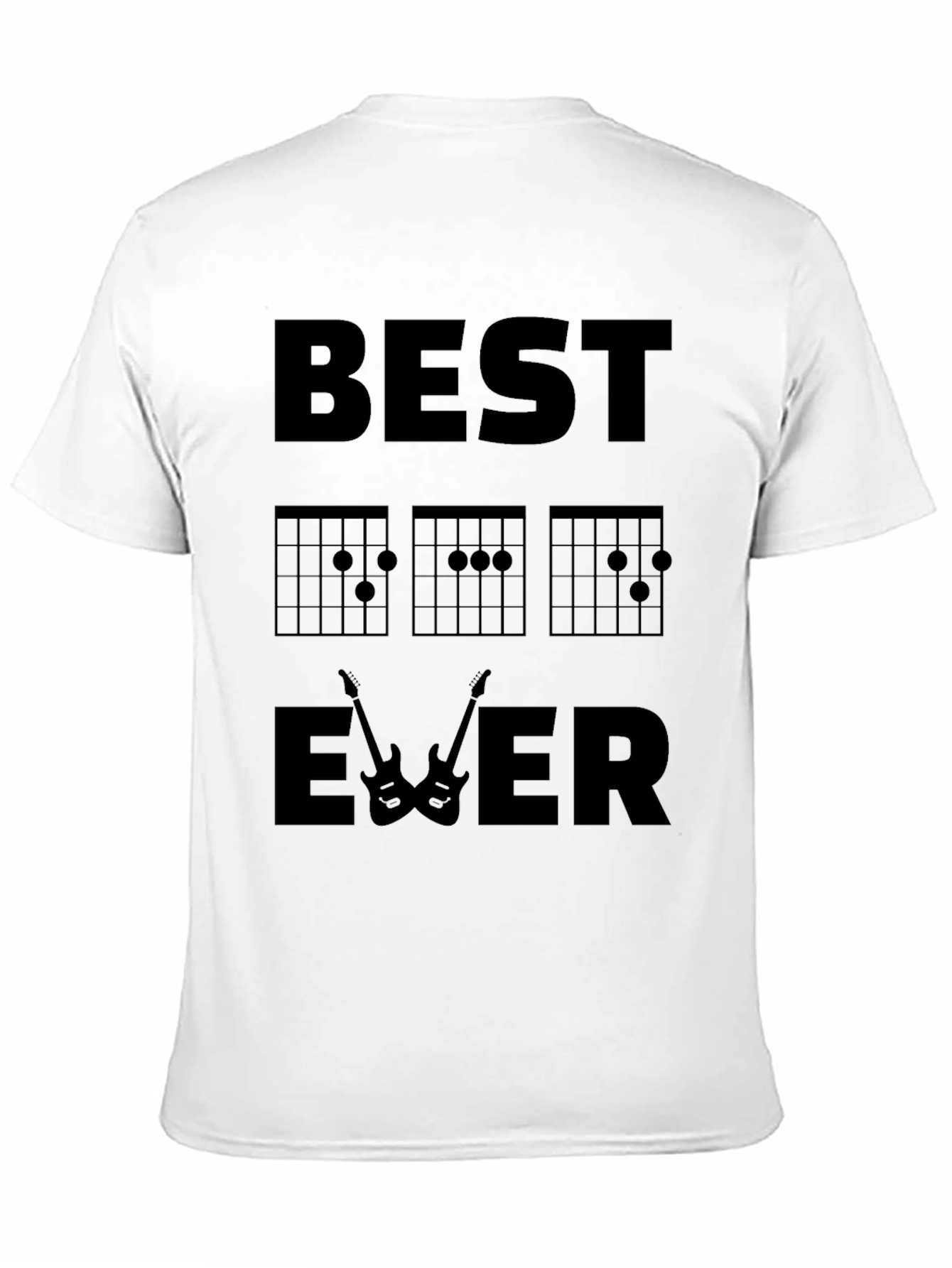 Black Best Guitar Chords Ever T-Shirt view 11