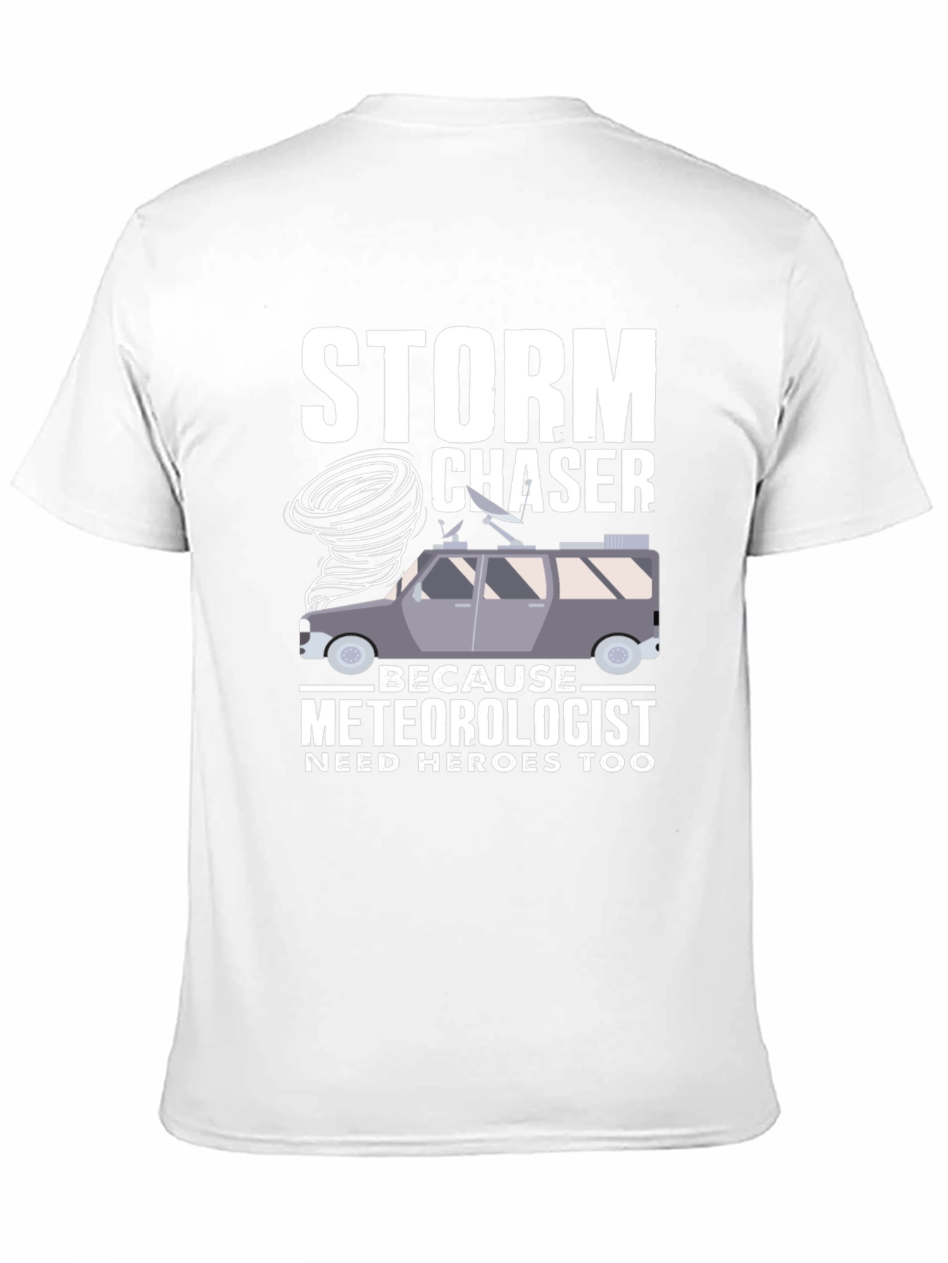 Black Storm Chaser T-Shirt: Meteorologist Hero Tee view 11