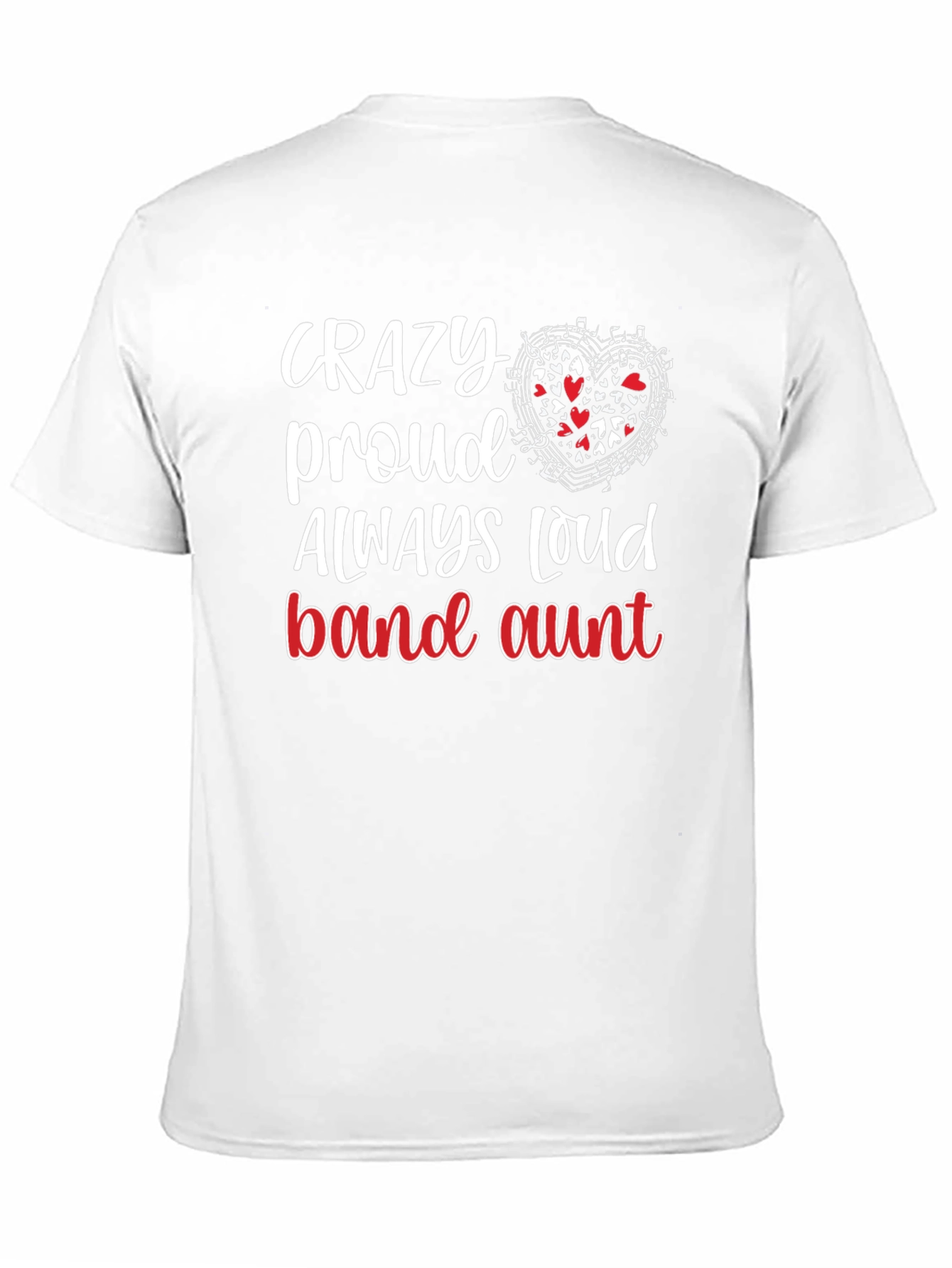 Black Crazy Proud Band Aunt T-Shirt view 11
