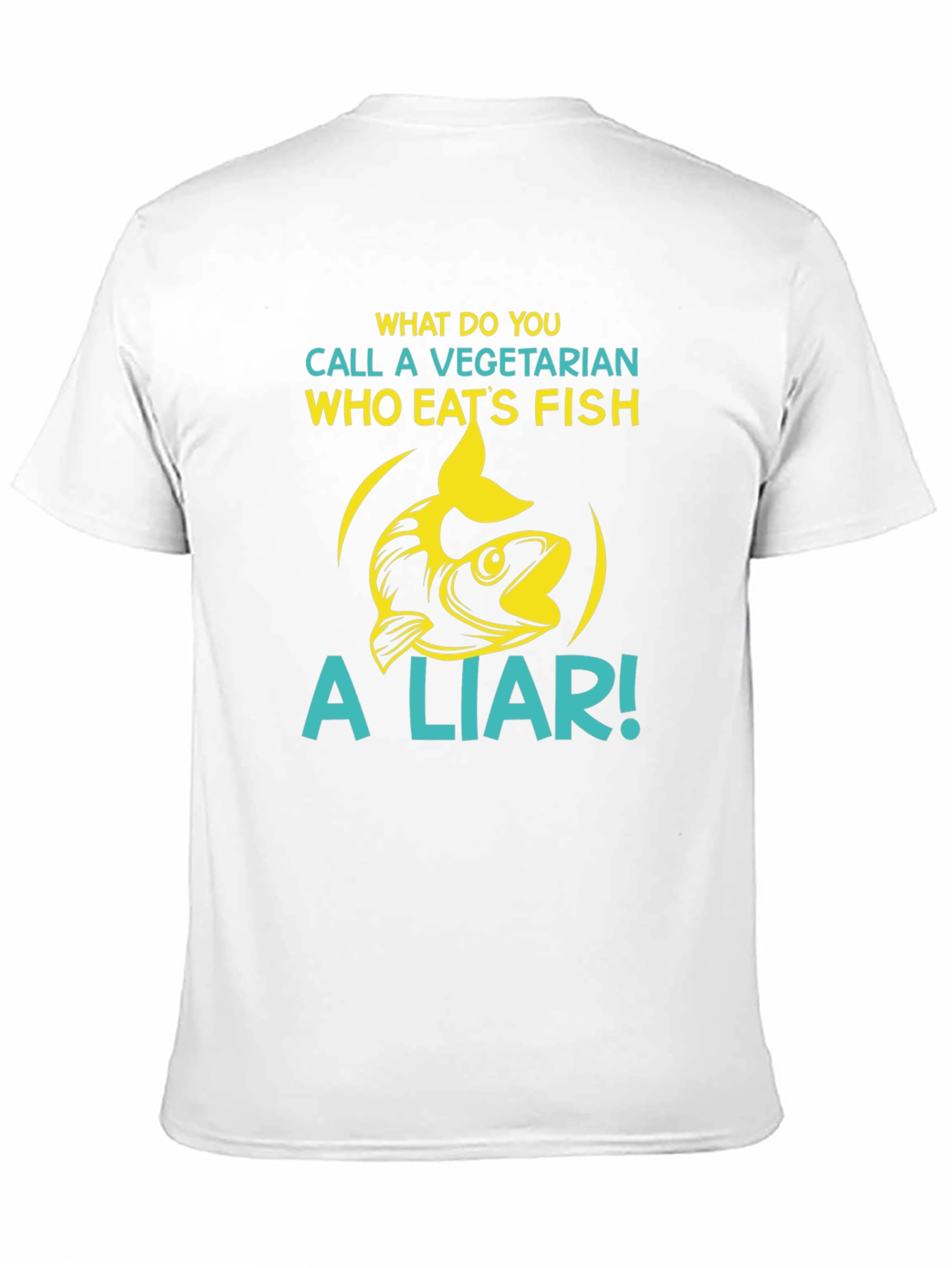 Black Funny Vegetarian Fish Lover T-Shirt view 11