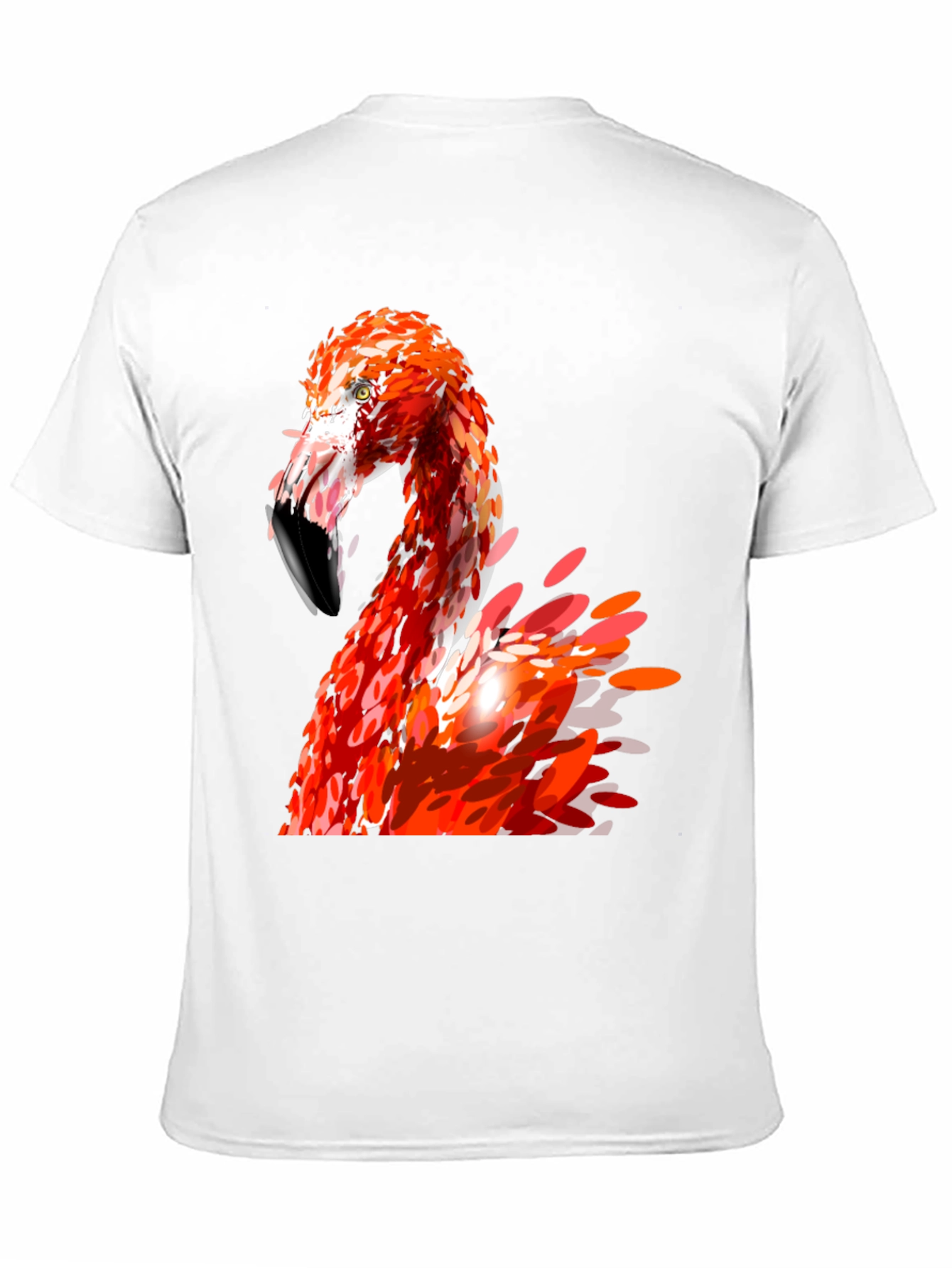 Black Flamingo Graphic Print Black T-Shirt view 11