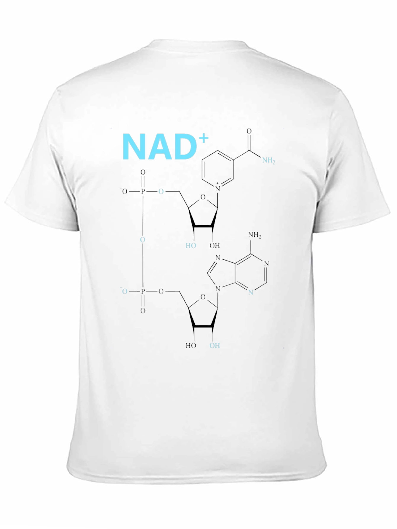 Black NAD+ Molecule T-Shirt - Science Fashion view 11