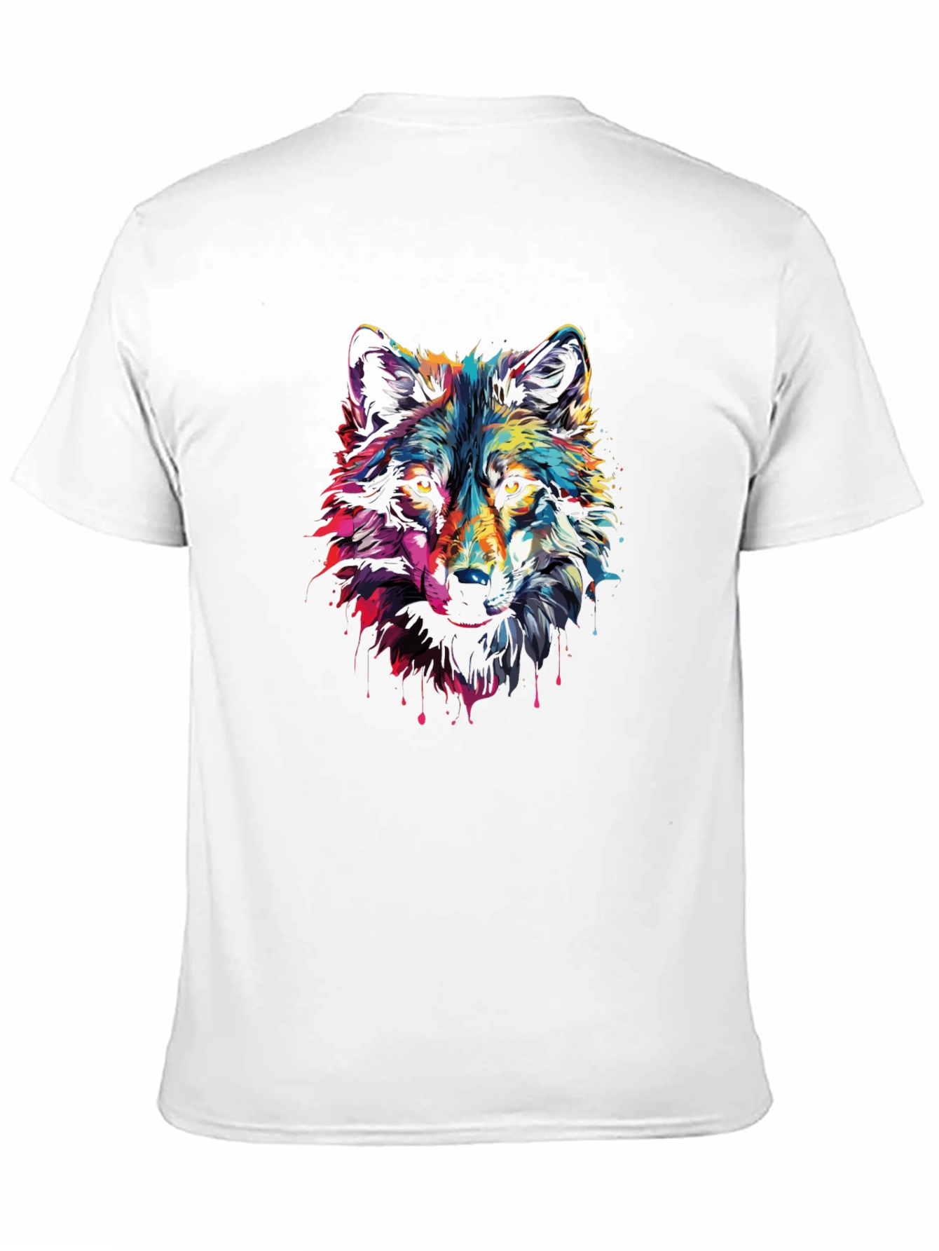 Black Vivid Wolf Graphic T-Shirt - Stylish Men's Tee view 11