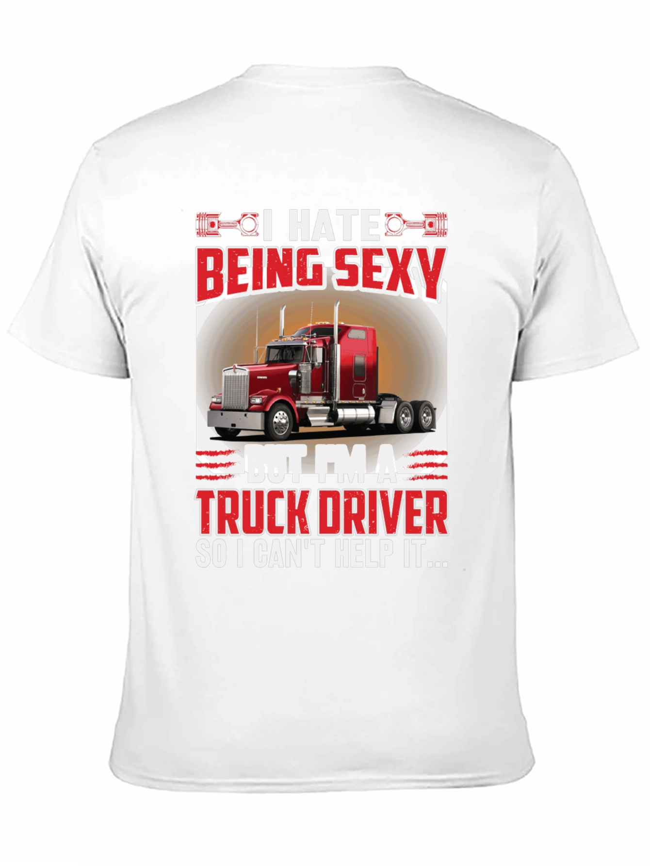 Black Funny Truck Driver Graphic T-Shirt view 11