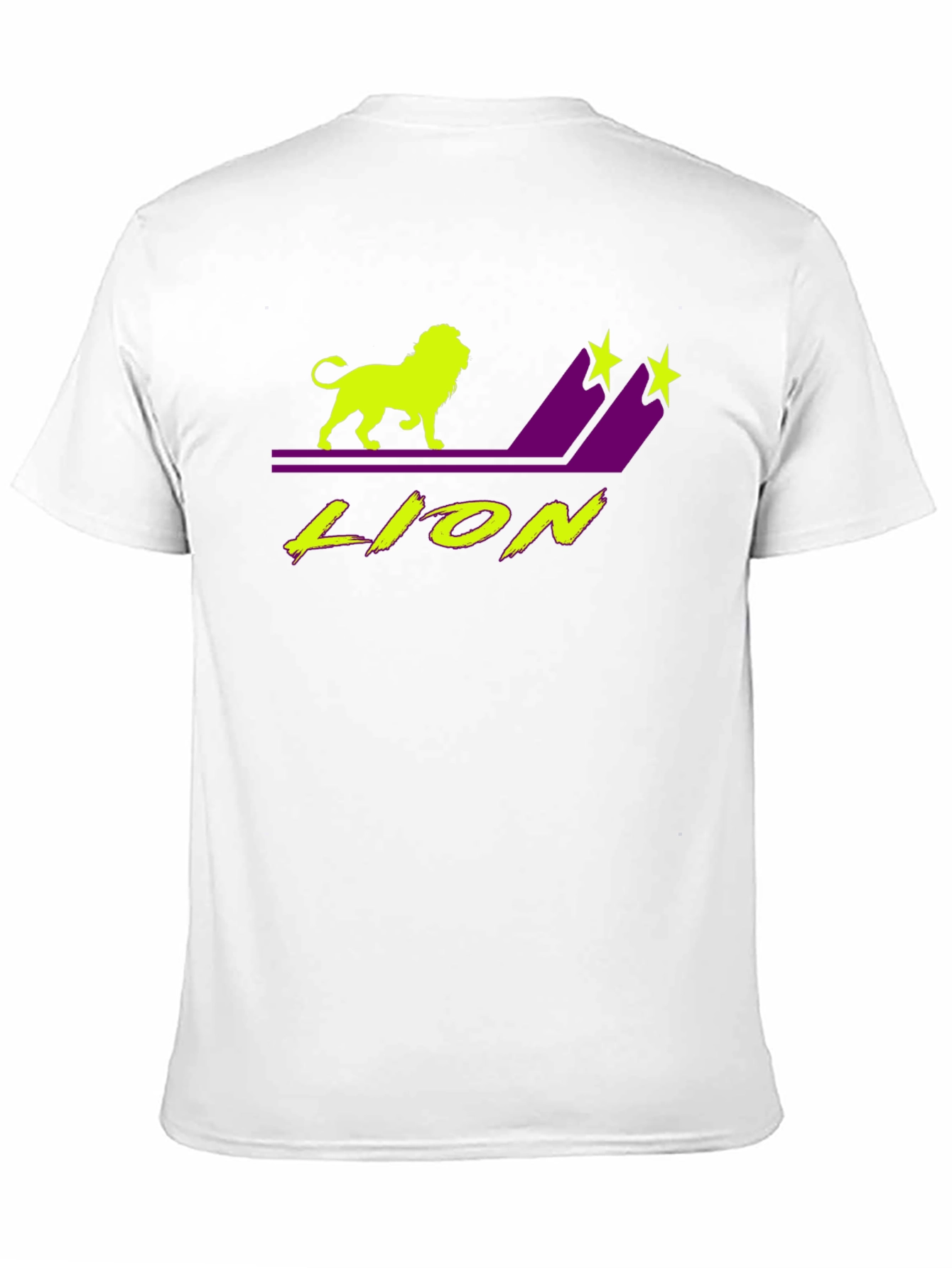 Black Lion Graphic T-Shirt - Black Tee with Neon Design view 11