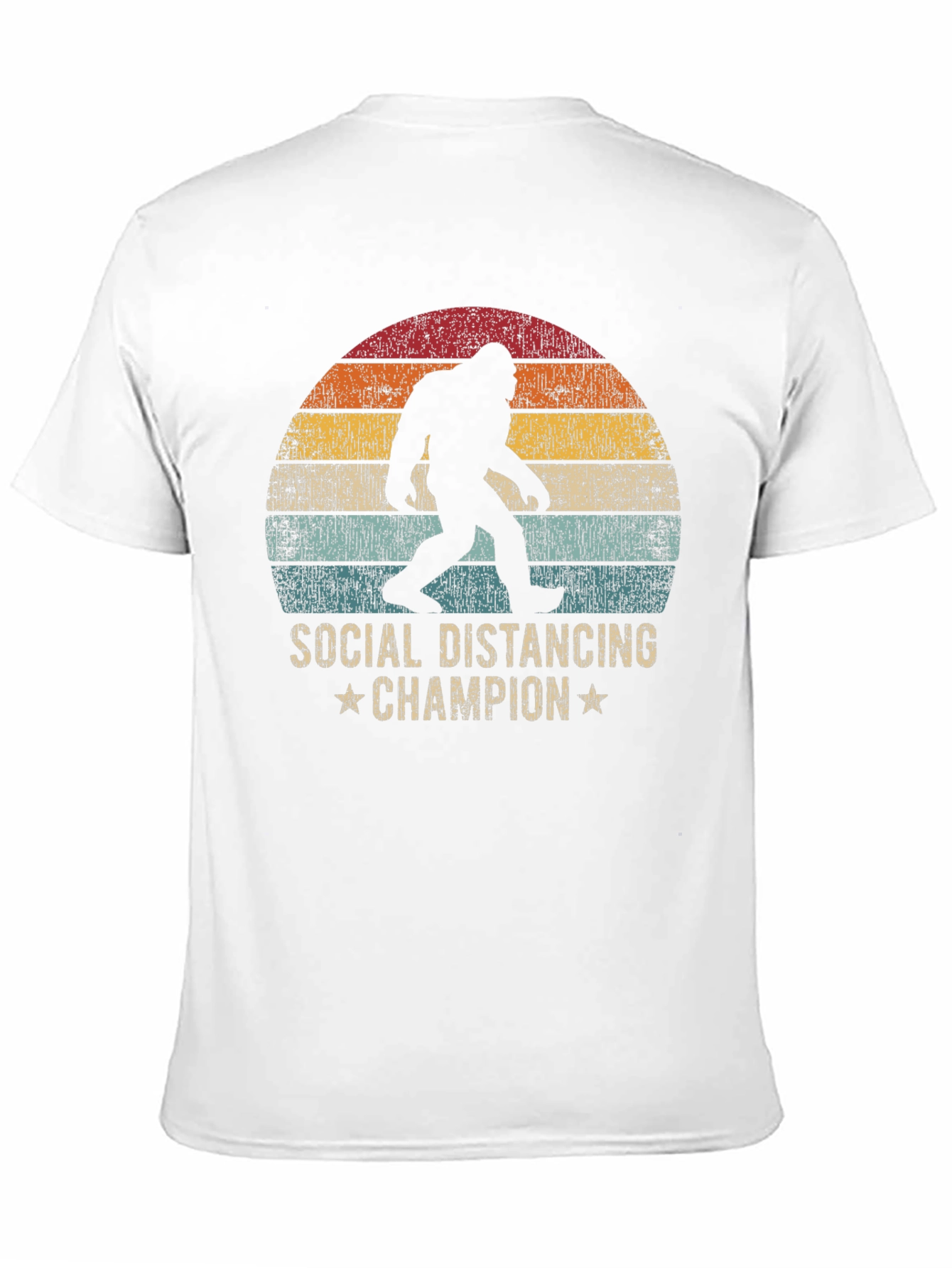 Black Social Distancing Champion Bigfoot T-Shirt view 11