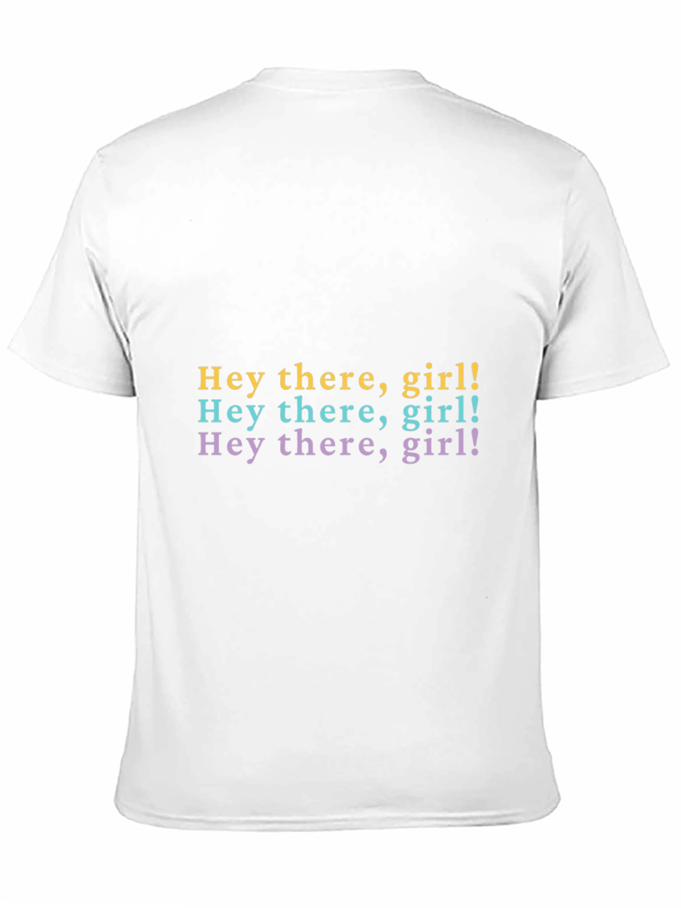 Black Hey There Girl! Tri-Color Graphic Tee view 11