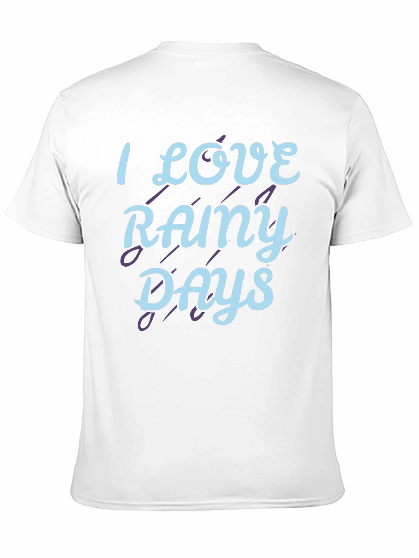 Black I Love Rainy Days Graphic T-Shirt view 11